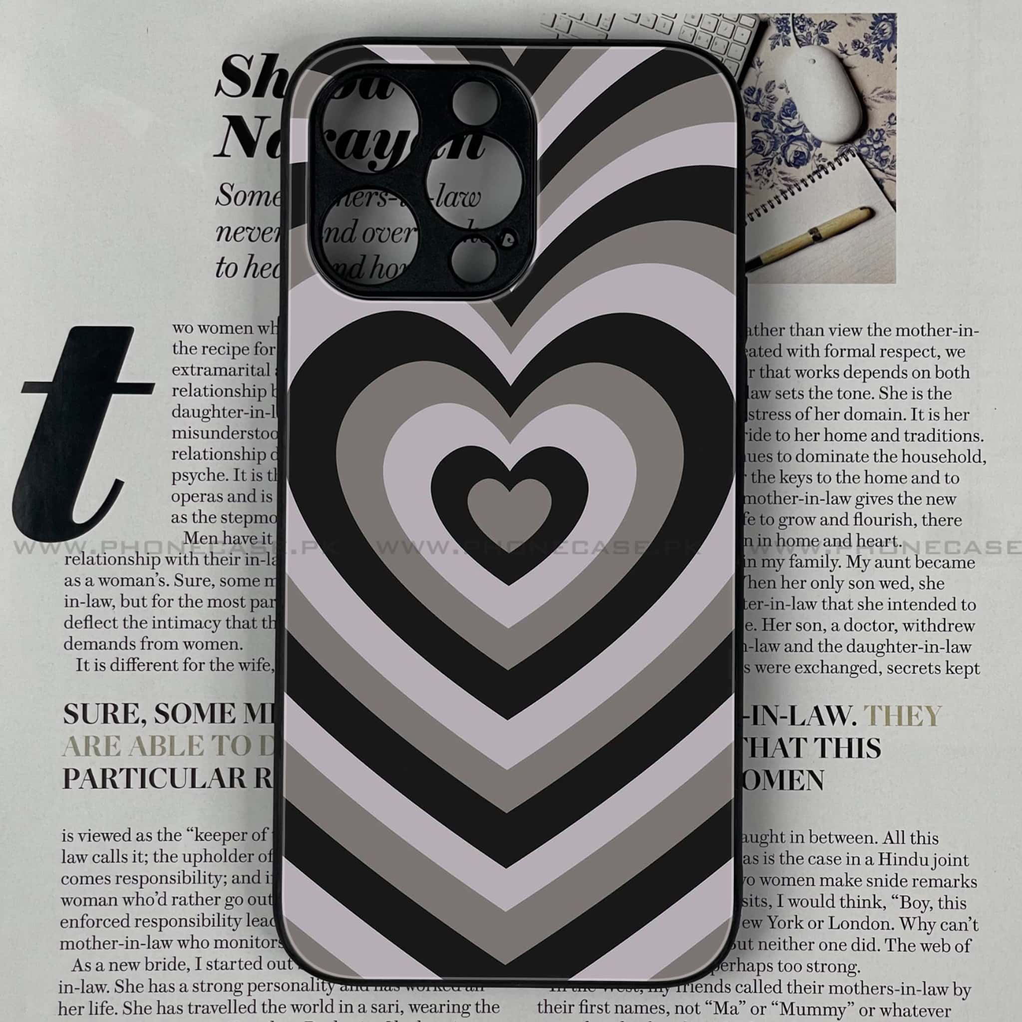 iPhone 13 Pro Max - Heart Beat Series - Premium Metal Printed soft Bumper shock Proof Case