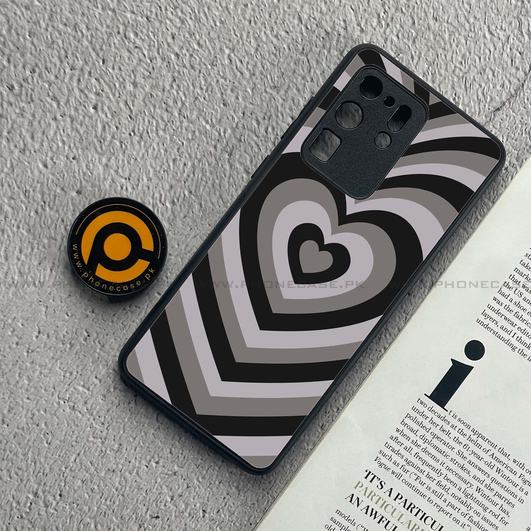Samsung Galaxy S20 Ultra  Heart Beat Series - Premium Printed Glass soft Bumper shock Proof Case