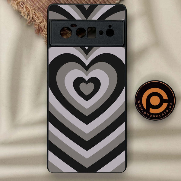 Google Pixel 6 Pro-Heart Beat Series - Premium Metal Printed soft Bumper Shock Proof Case
