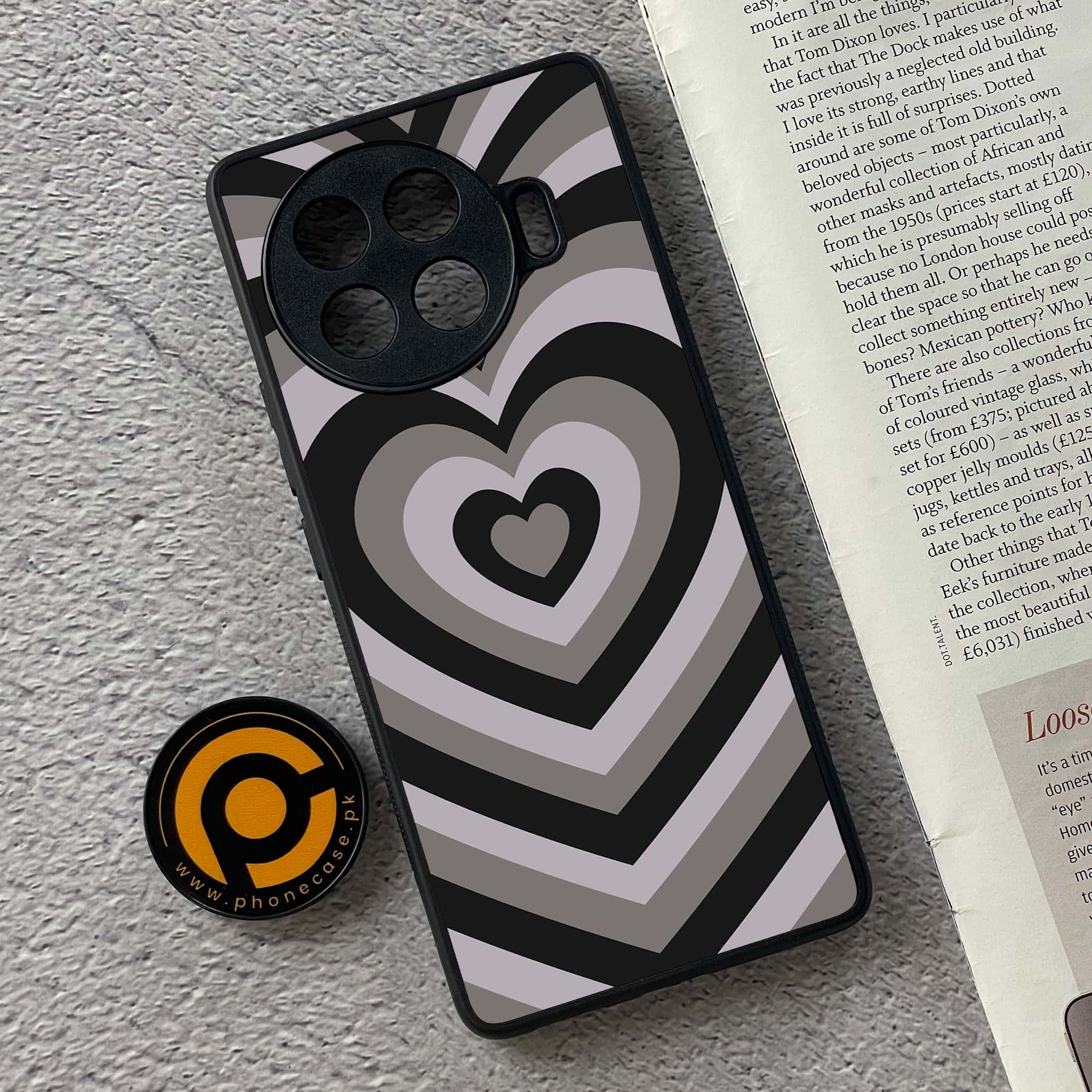 Tecno Spark 20 pro plus - Heart Beat Series - Premium Printed Glass soft Bumper shock Proof Case