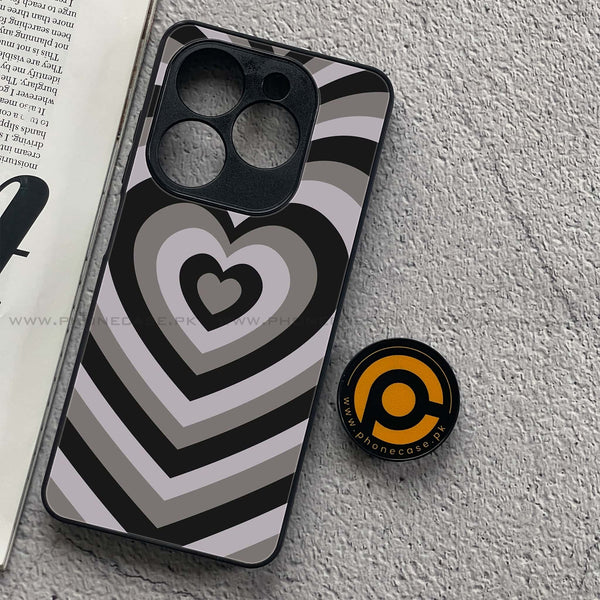 Tecno Spark 20C - Heart Beat Series - Premium Printed Glass soft Bumper shock Proof Case