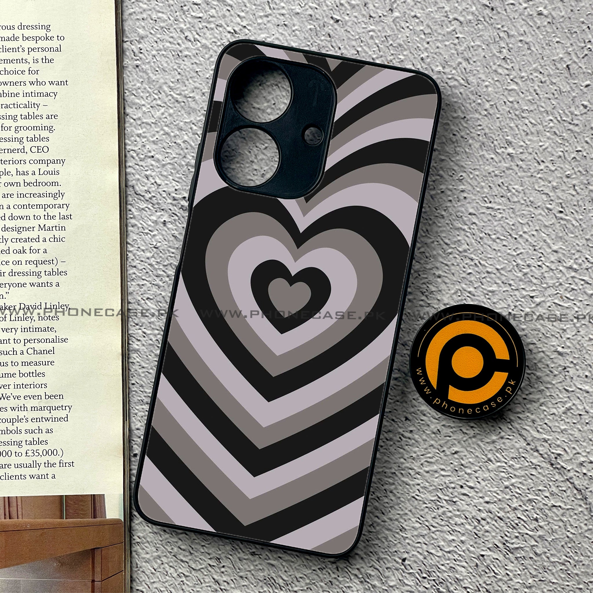 Realme Note 60 - Heart Beat Series - Premium Printed Glass soft Bumper shock Proof Case