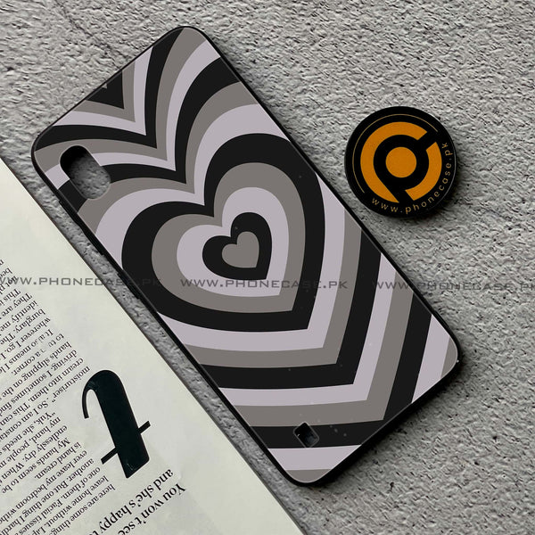 Samsung Galaxy A10 - Heart Beat Series - Premium Printed Glass soft Bumper shock Proof Case