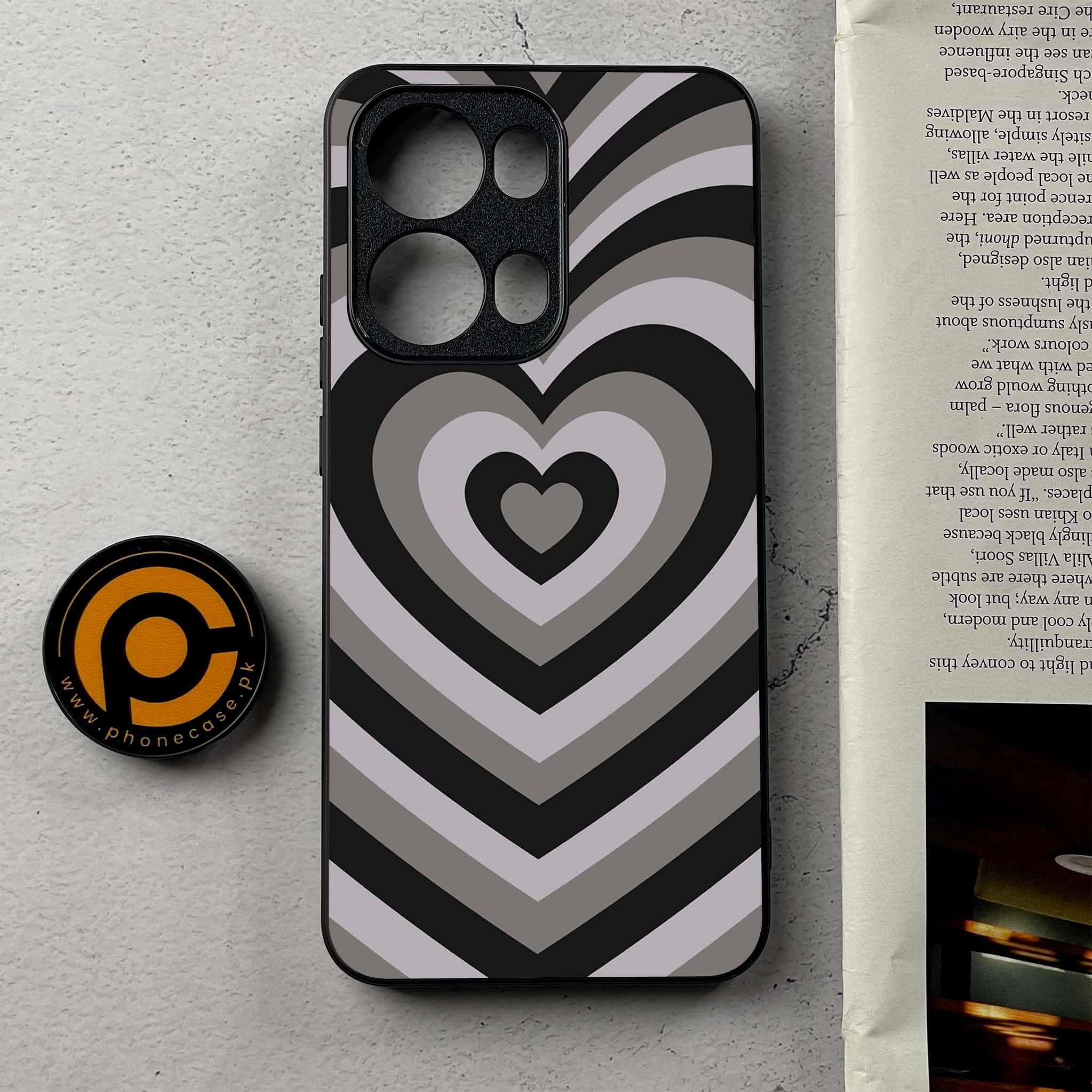 Oppo Reno 13 Pro -  Heart Beat Series - Premium Metal Printed Soft Bumper Shockproof Case