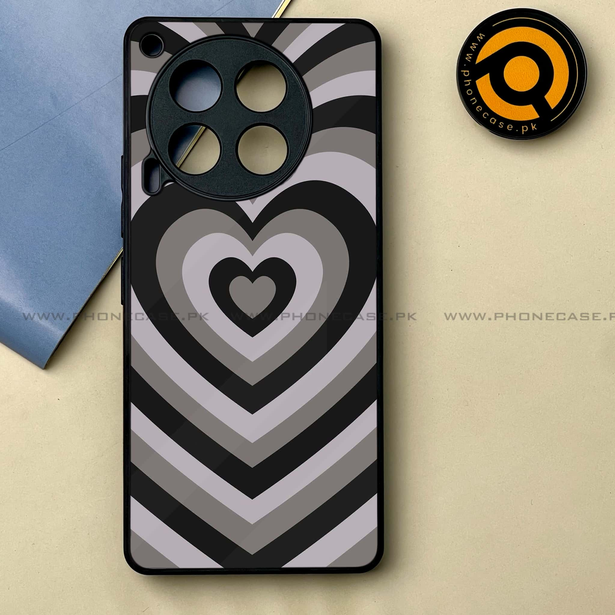 Tecno Camon 30 - Heart Beat Series -  Premium Printed Metal soft Bumper shock Proof Case