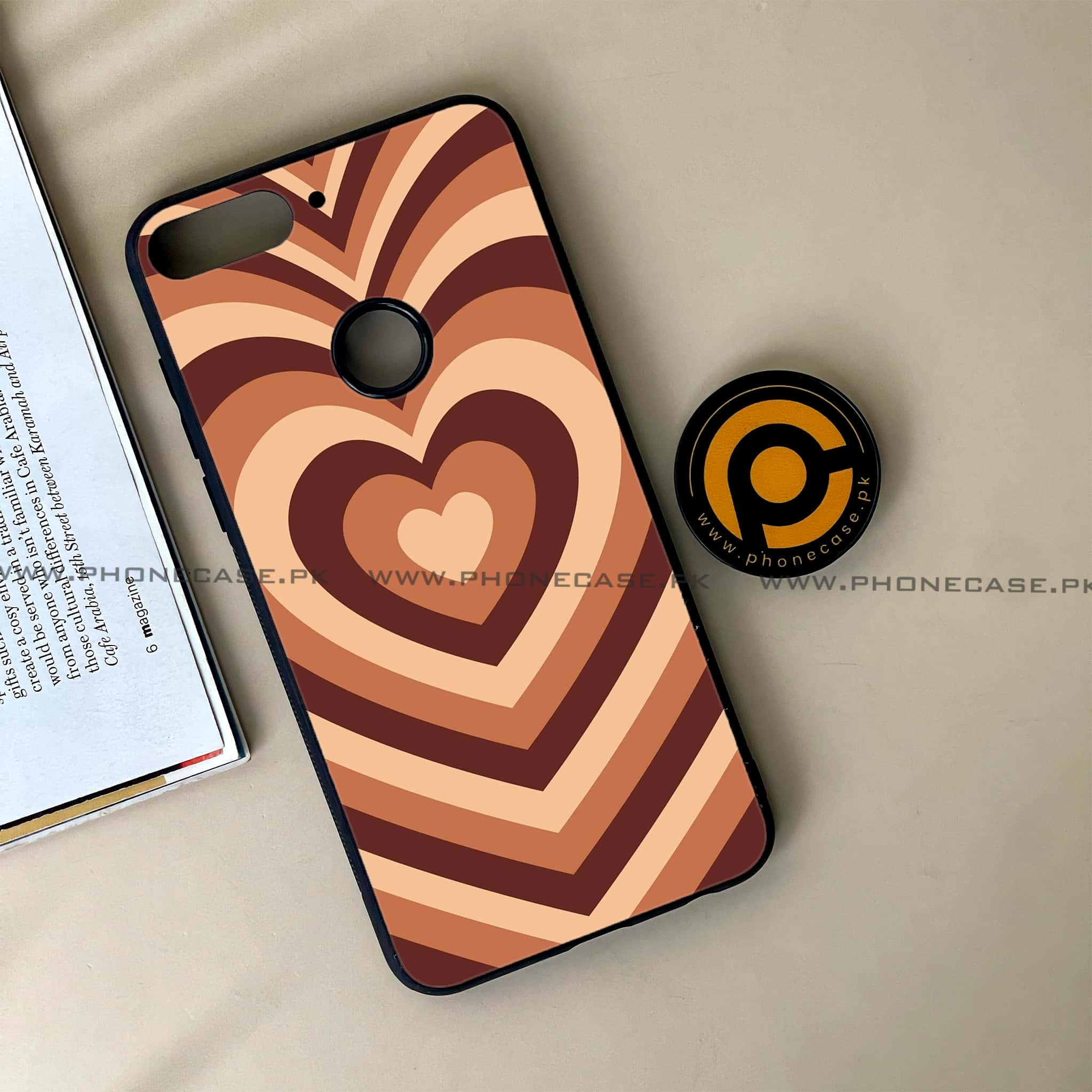 Huawei Y7 Prime (2018) -  Heart Beat Series - Premium Printed Glass soft Bumper shock Proof Case