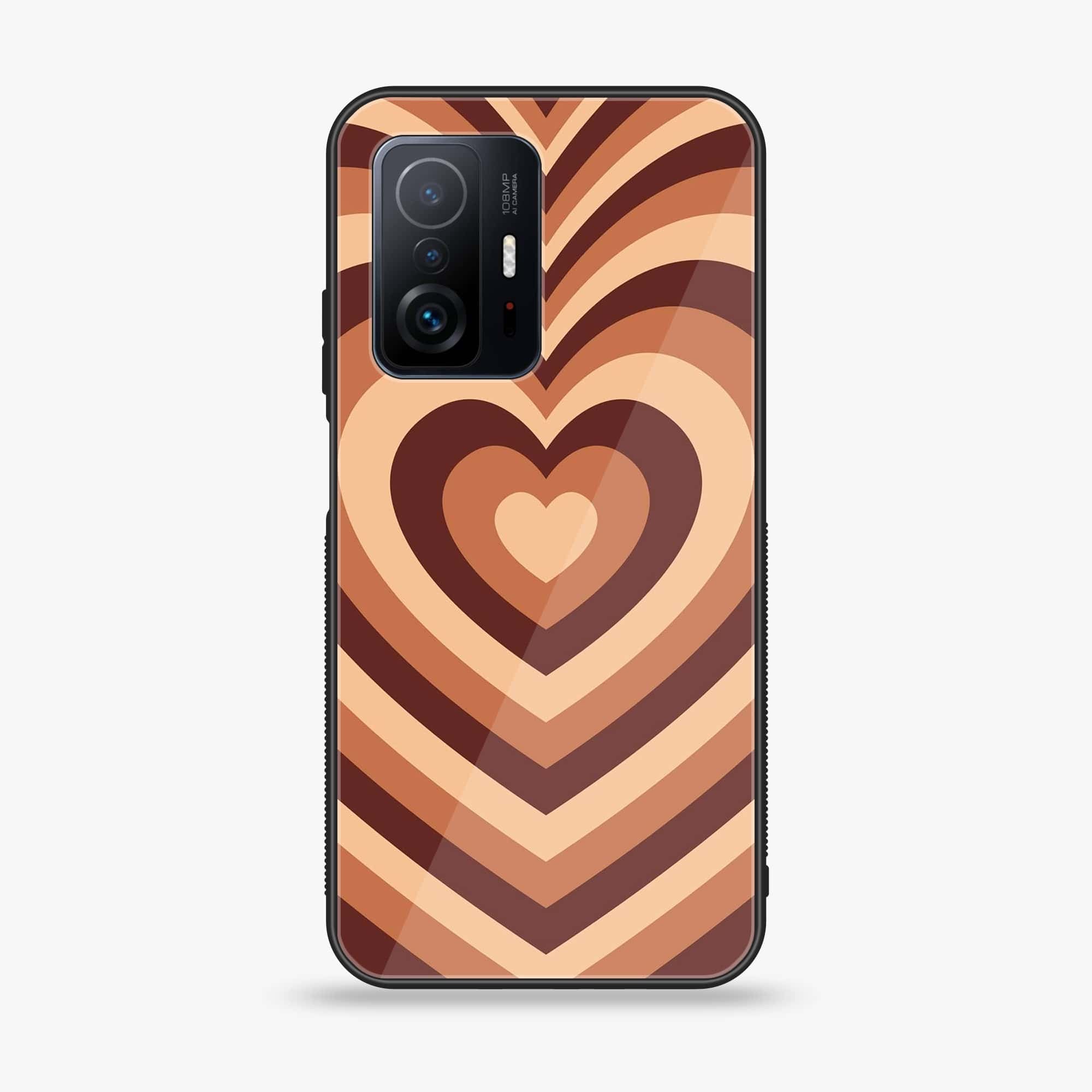 Xiaomi 11T - Heart Beat Series - Premium Printed Glass soft Bumper shock Proof Case