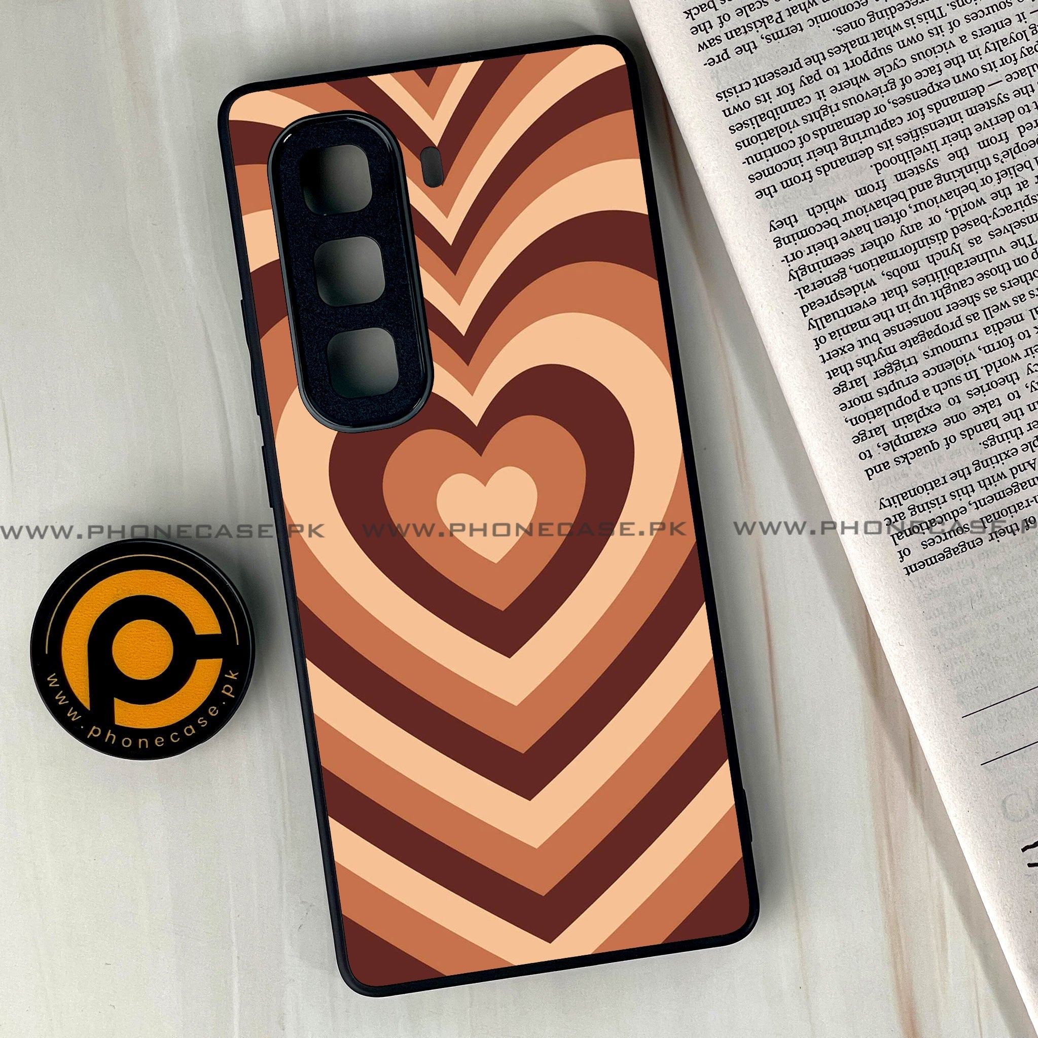 Infinix Hot 60  - Heart Beat Series - Premium Metal Printed soft Bumper shock Proof Case