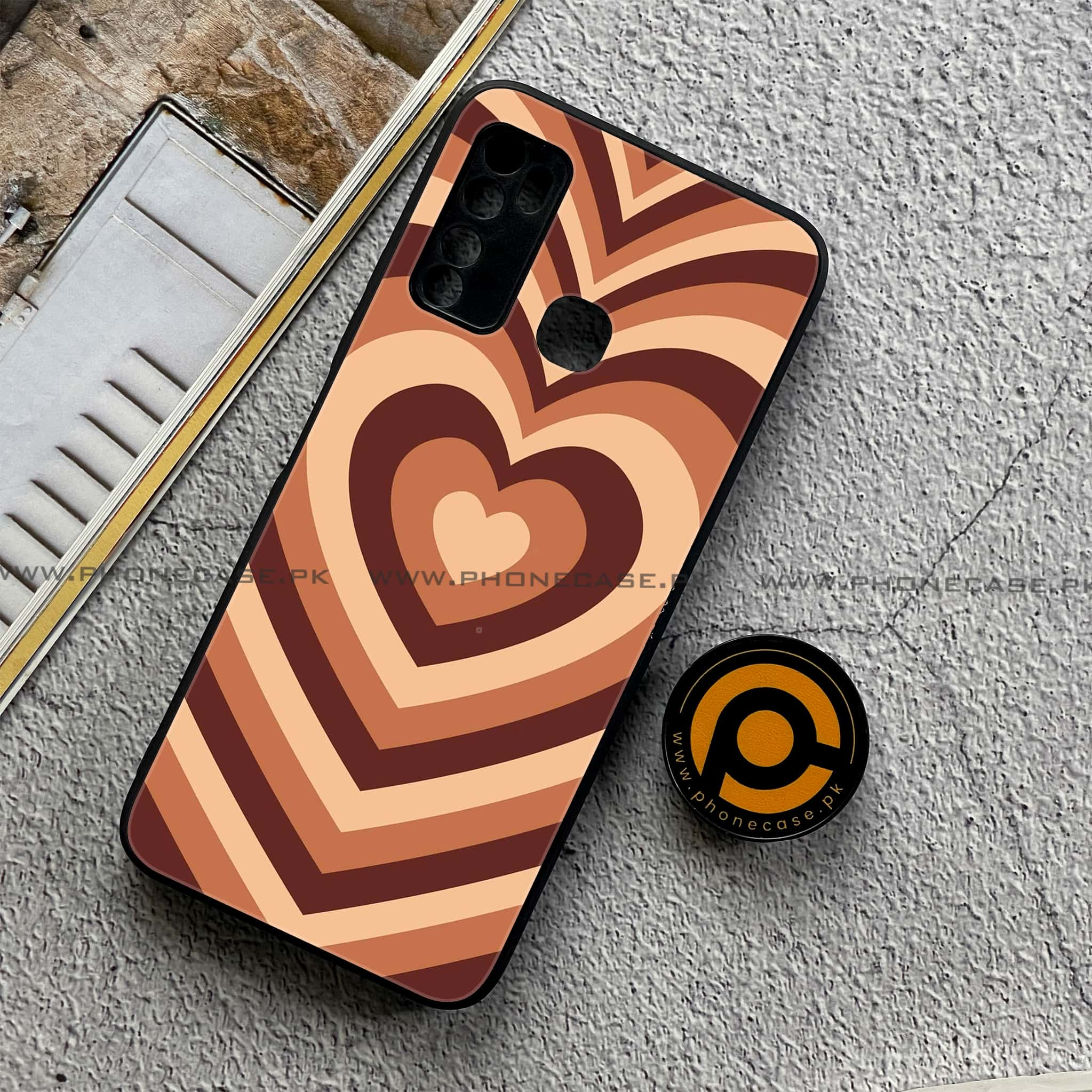 Infinix Note 7 Lite - Heart Beat Series - Premium Printed Metal soft Bumper shock Proof Case