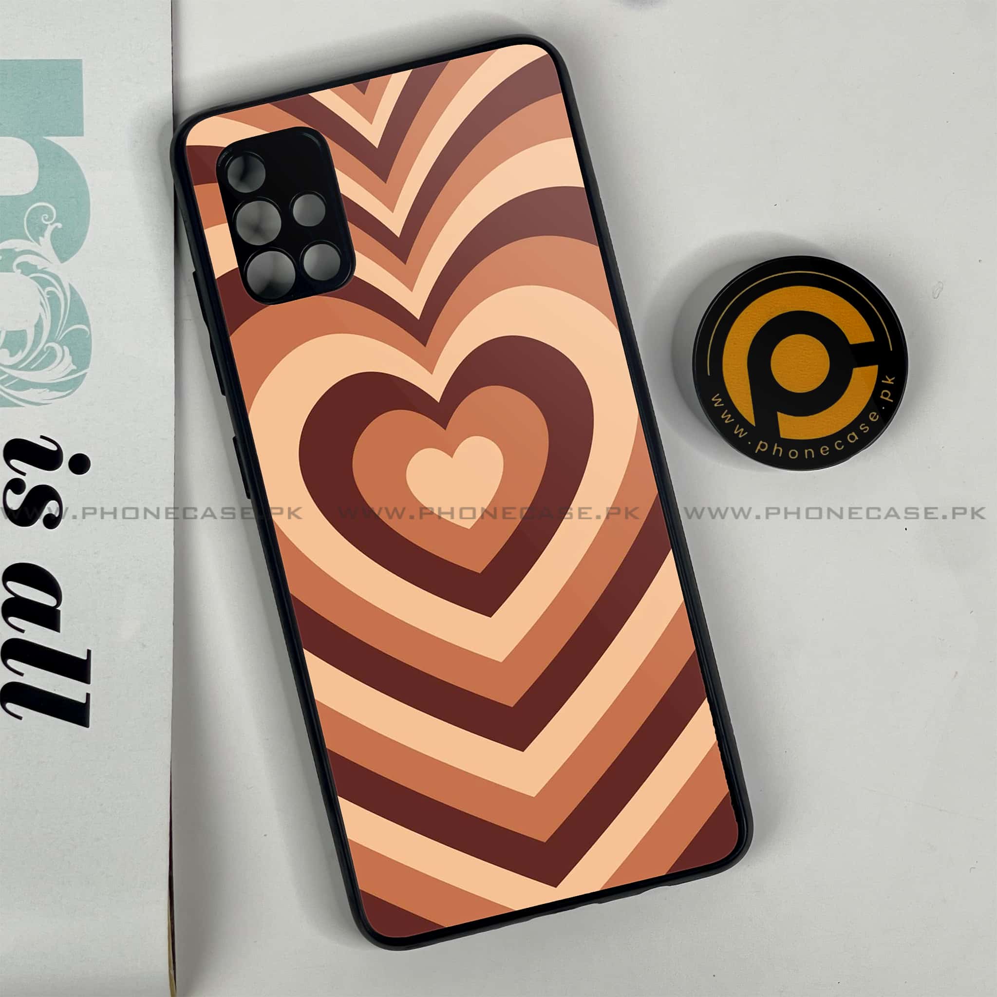 Samsung Galaxy A51 Heart Beat Series Premium Printed Glass soft Bumper shock Proof Case