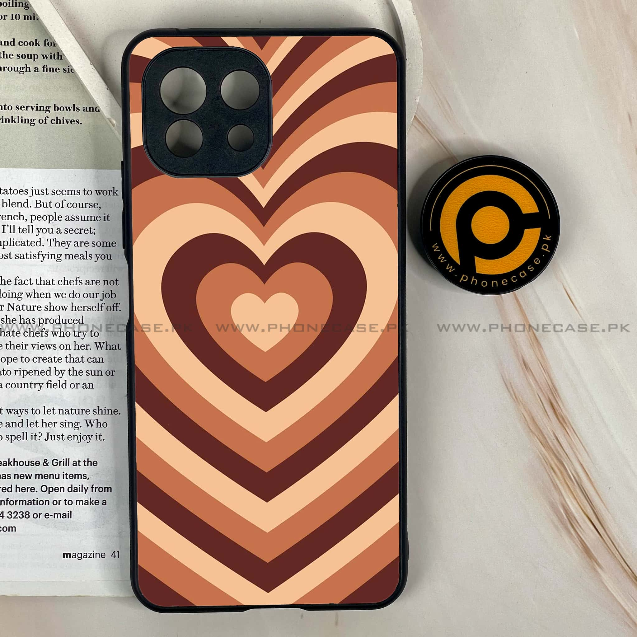 Mi 11 Lite -Heart Beat Series - Premium Printed Glass soft Bumper shock Proof Case