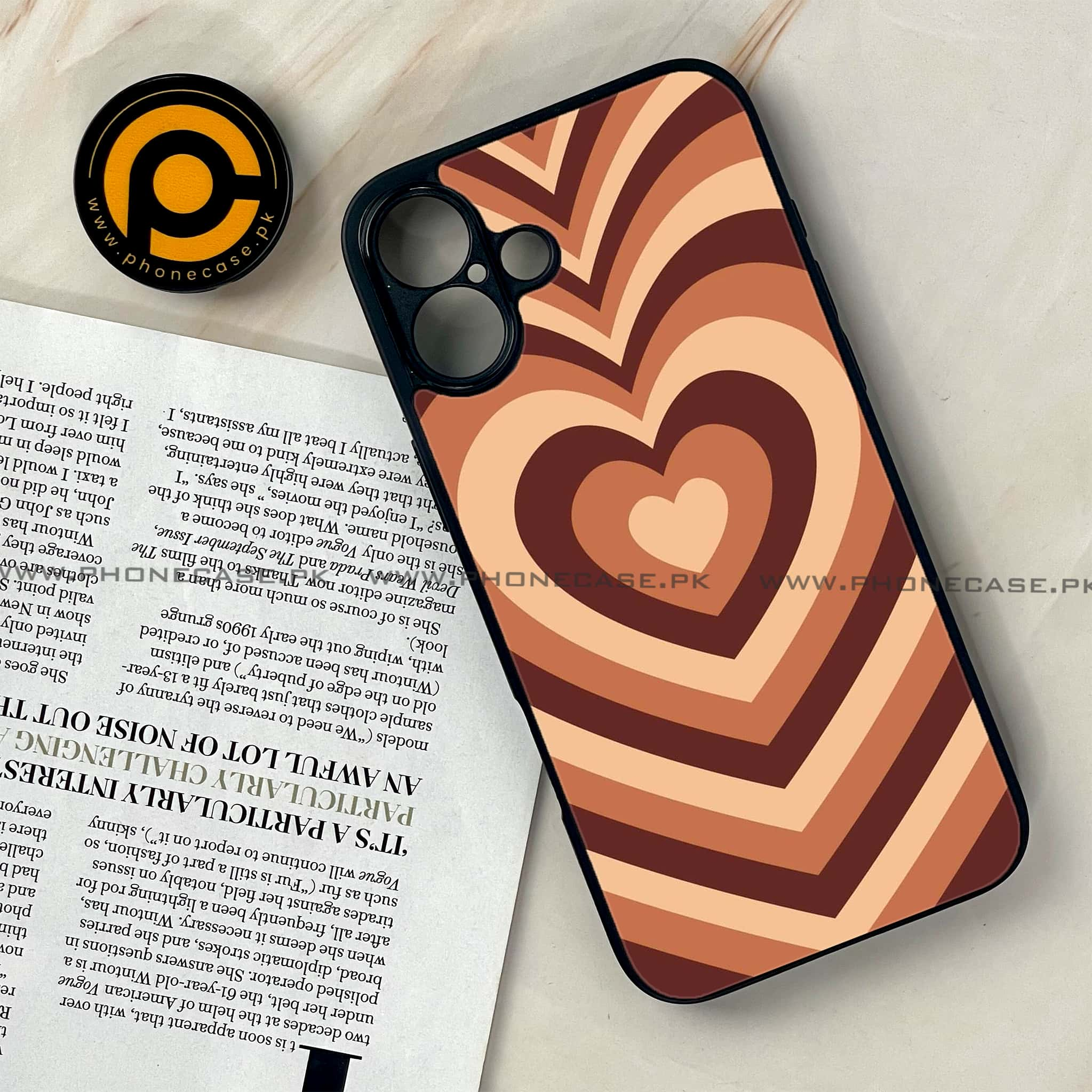 iPhone 16 - Heart Beat Series - Premium Printed Glass soft Bumper shock Proof Case