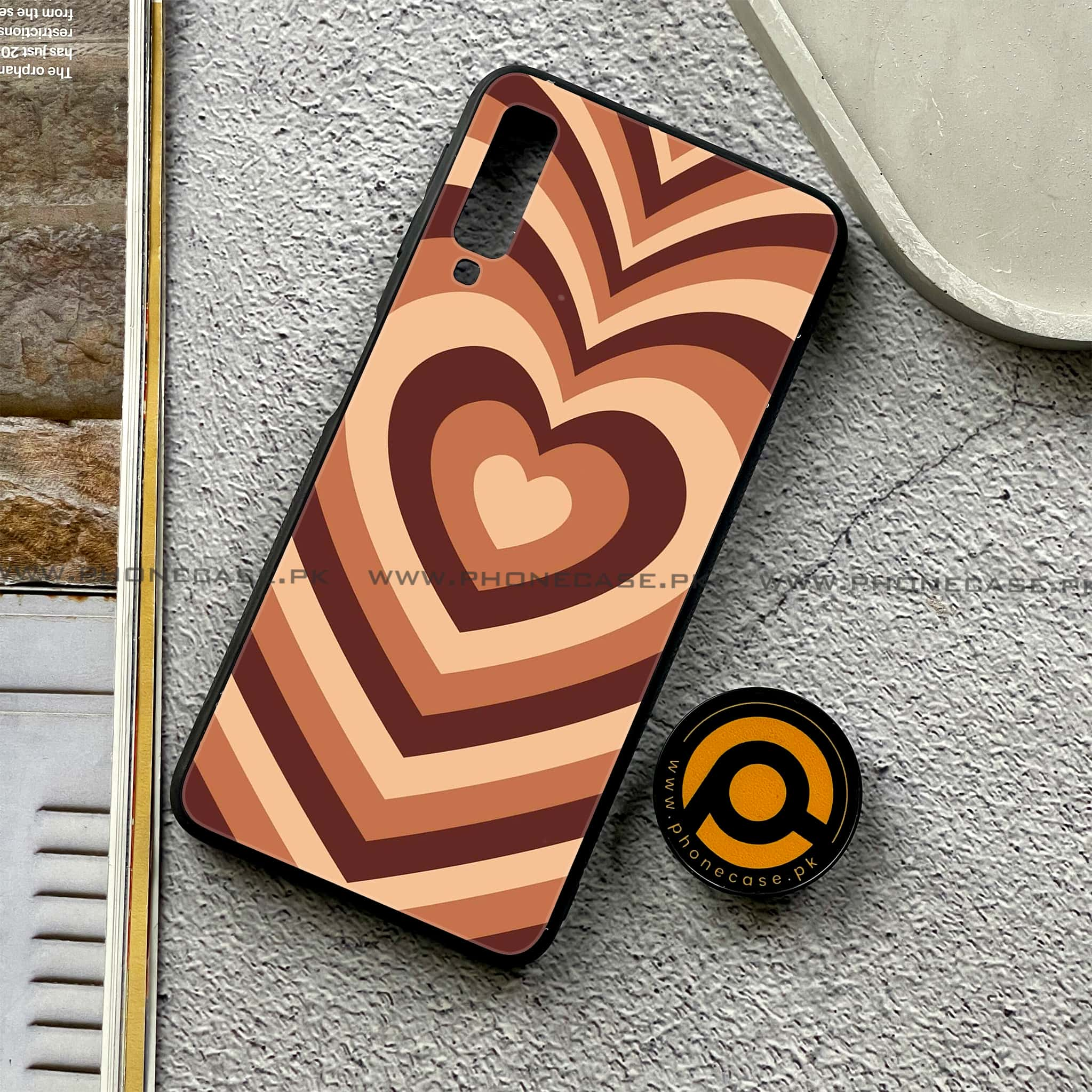 Galaxy A7 2018 - Heart Beat Series - Premium Printed Metal soft Bumper shock Proof Case