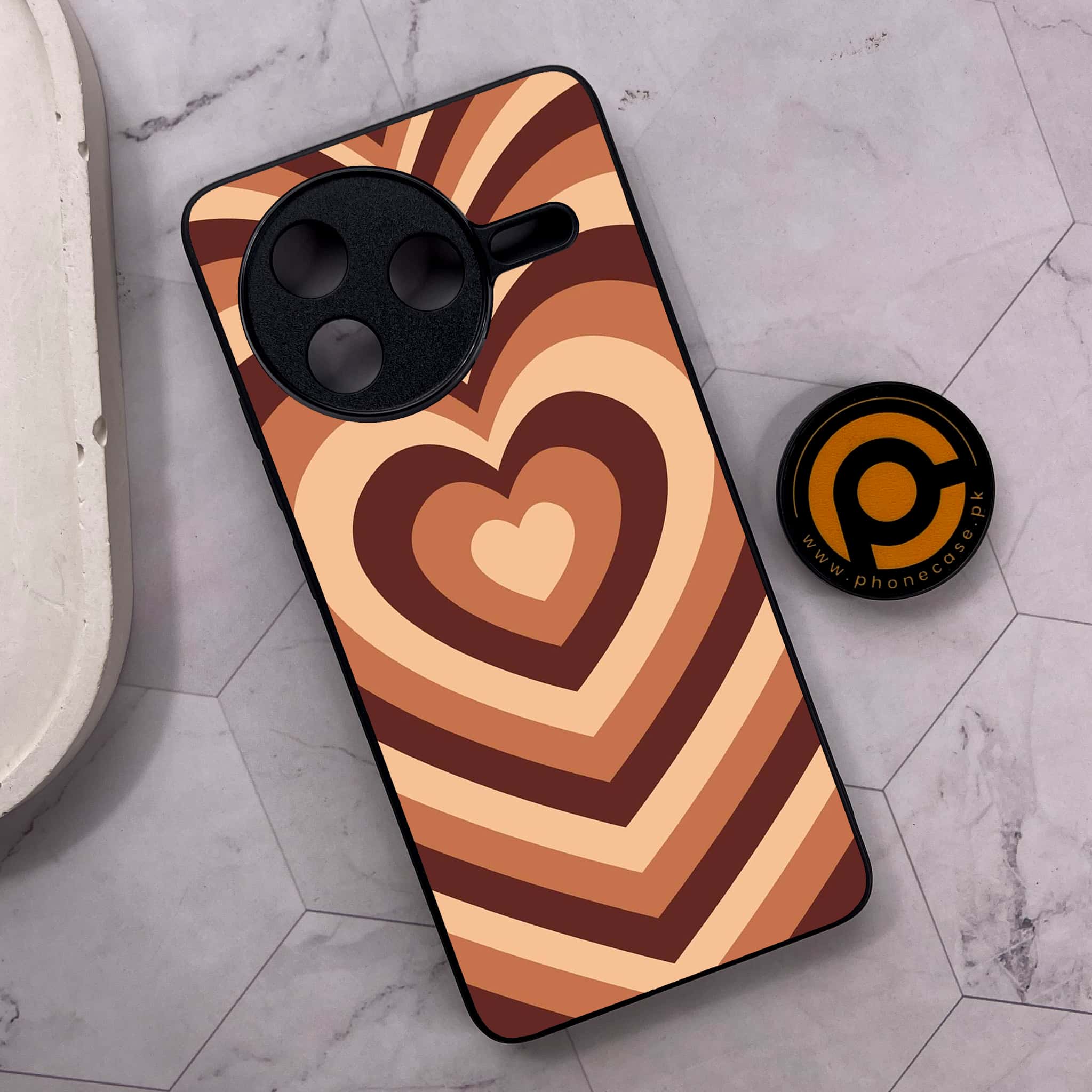 Xiaomi Poco F7 Pro 5G - Heart Beat Series - Premium Metal Printed soft Bumper shock Proof Case