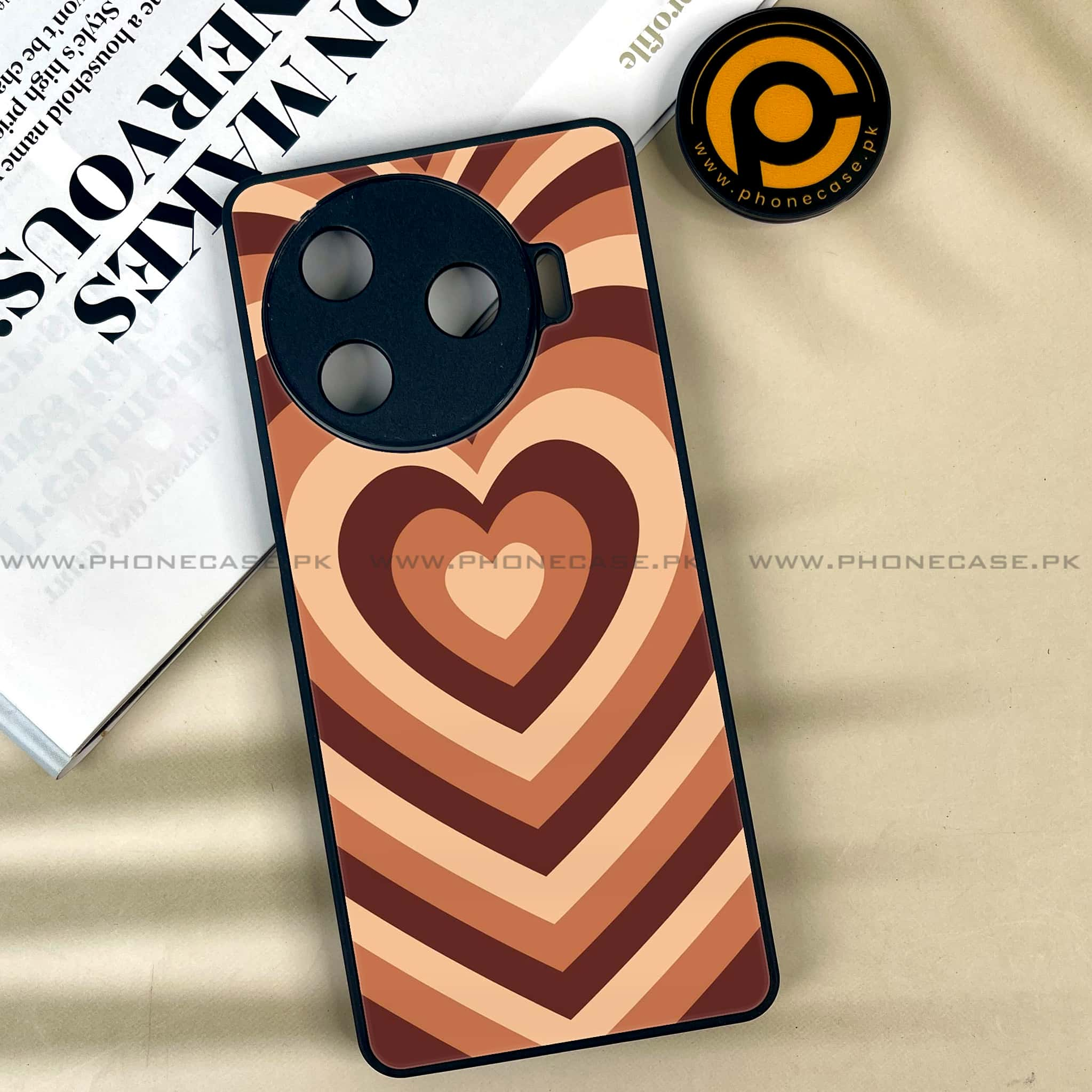 Tecno Camon 30 Pro - Heart Beat Series - Premium Printed Glass soft Bumper shock Proof Case