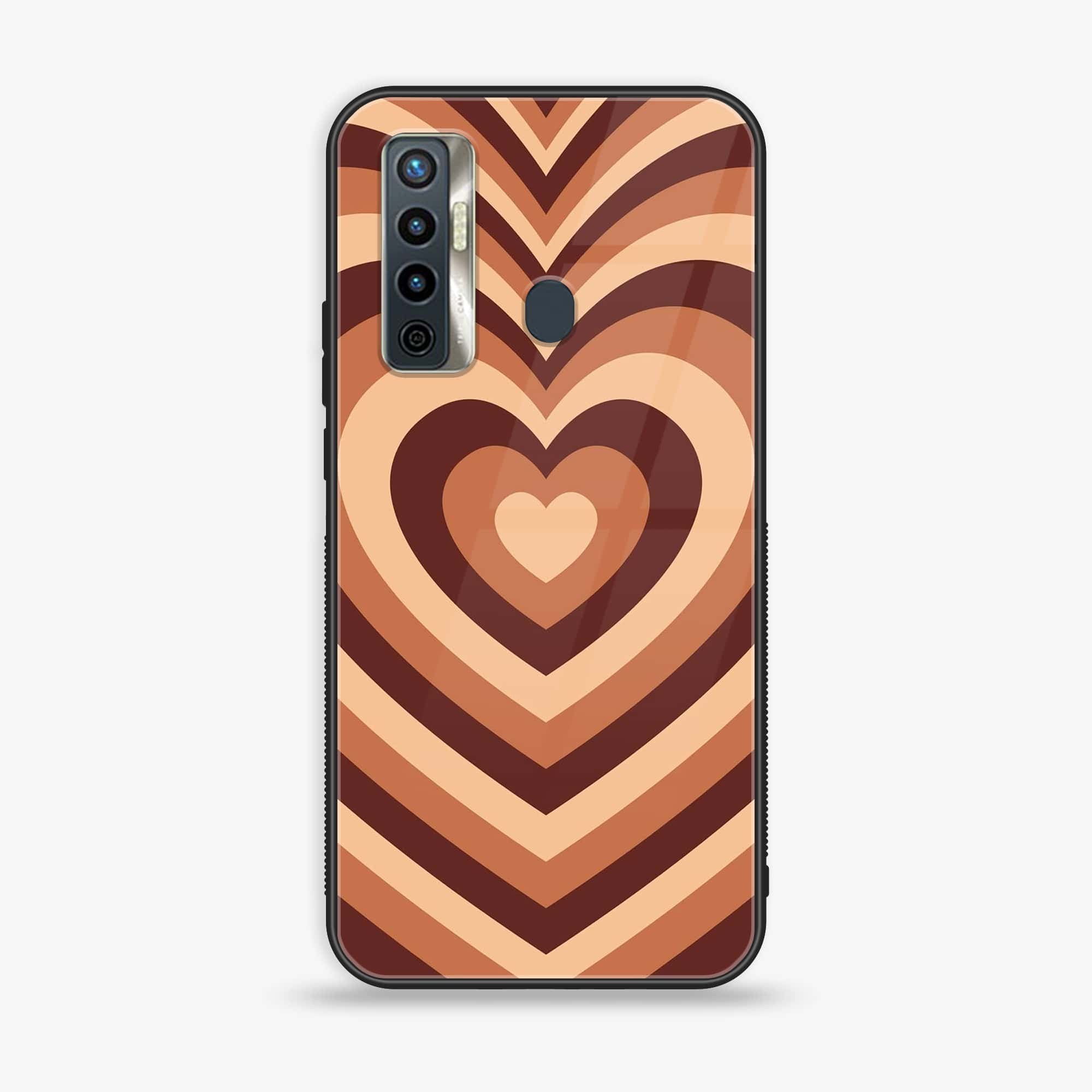 Tecno Camon 17 - Heart Beat Series - Premium Printed Glass soft Bumper shock Proof Case