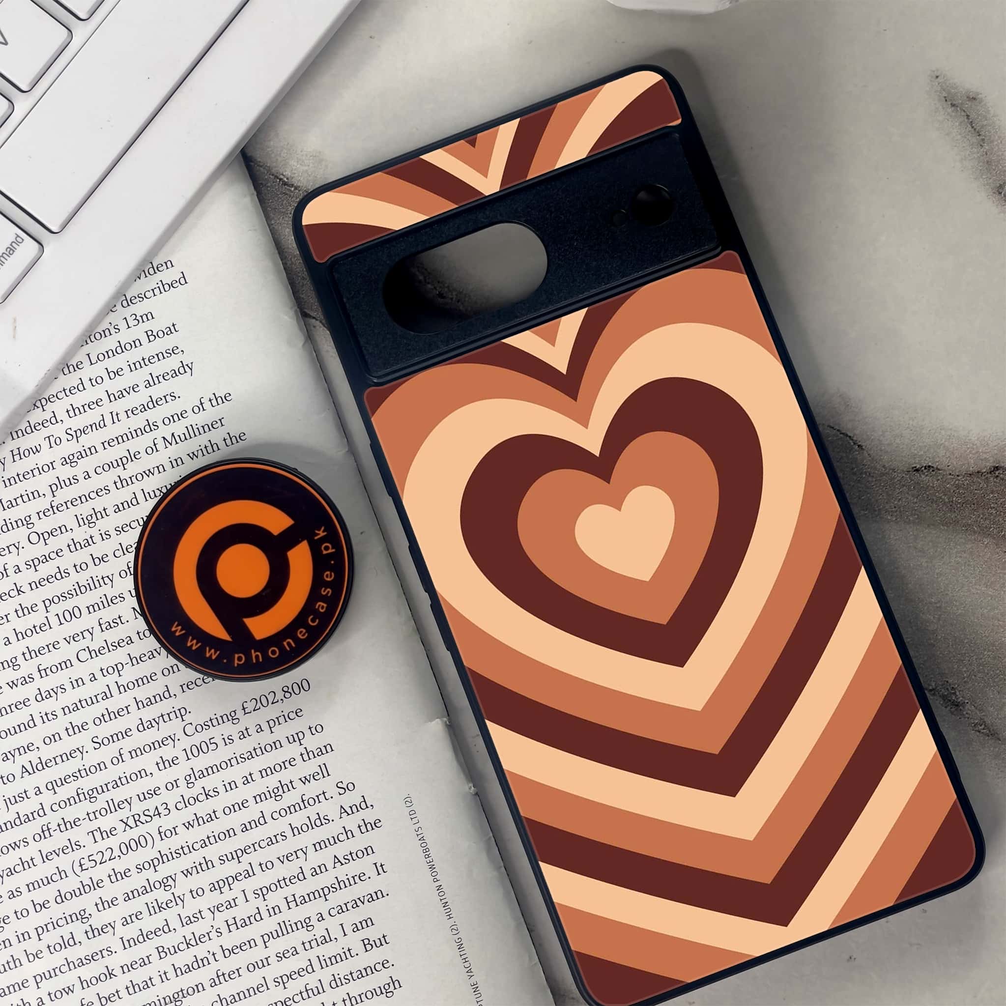 Google Pixel 7 - Heart Beat Series - Premium Metal Printed soft Bumper Shock Proof Case