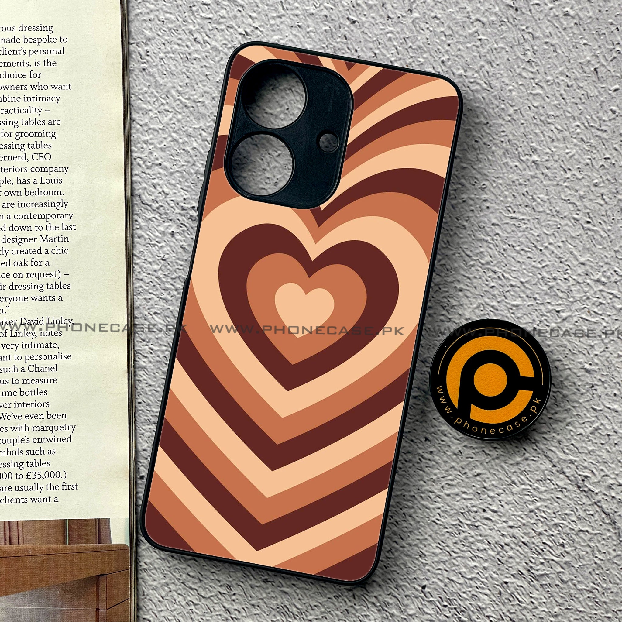 Realme Note 60 - Heart Beat Series - Premium Printed Glass soft Bumper shock Proof Case