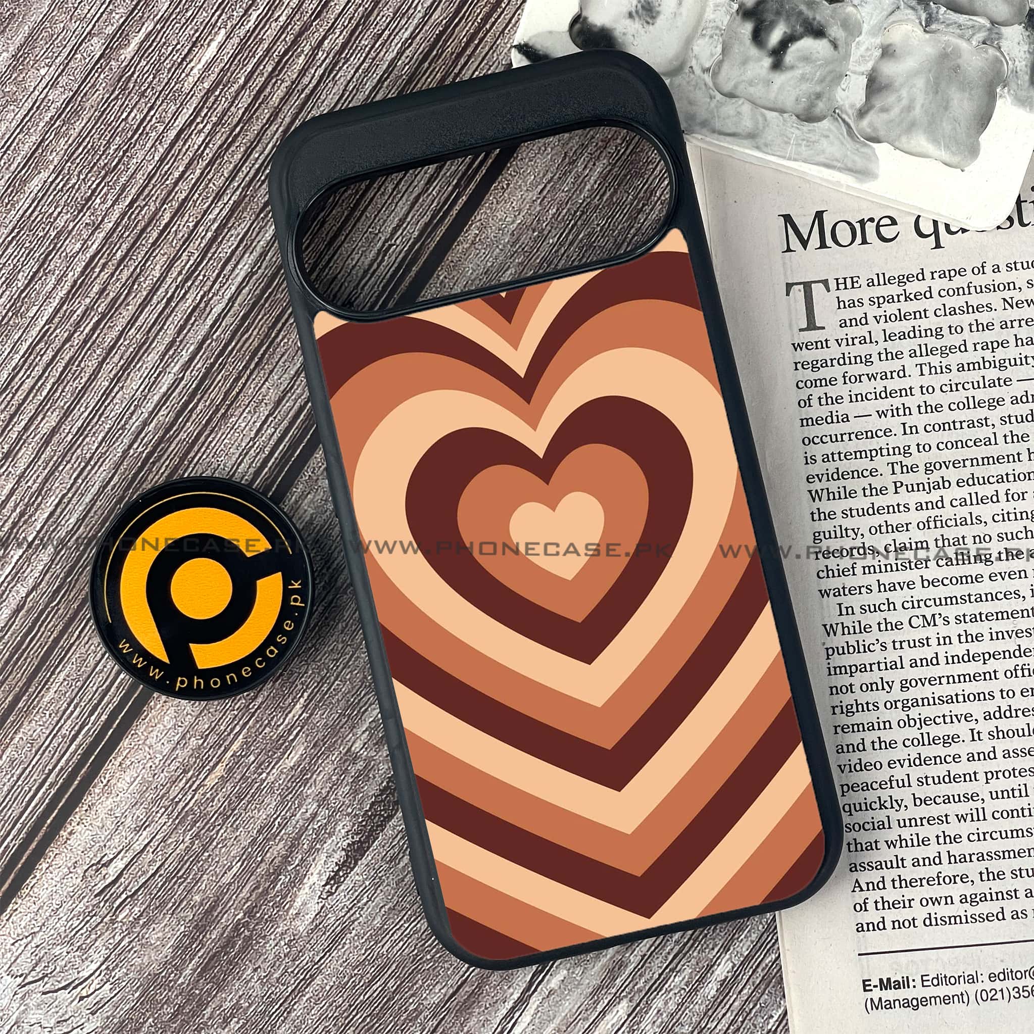 Google Pixel 9 - Heart Beat Series - Premium Metal Printed soft Bumper Shock Proof Case