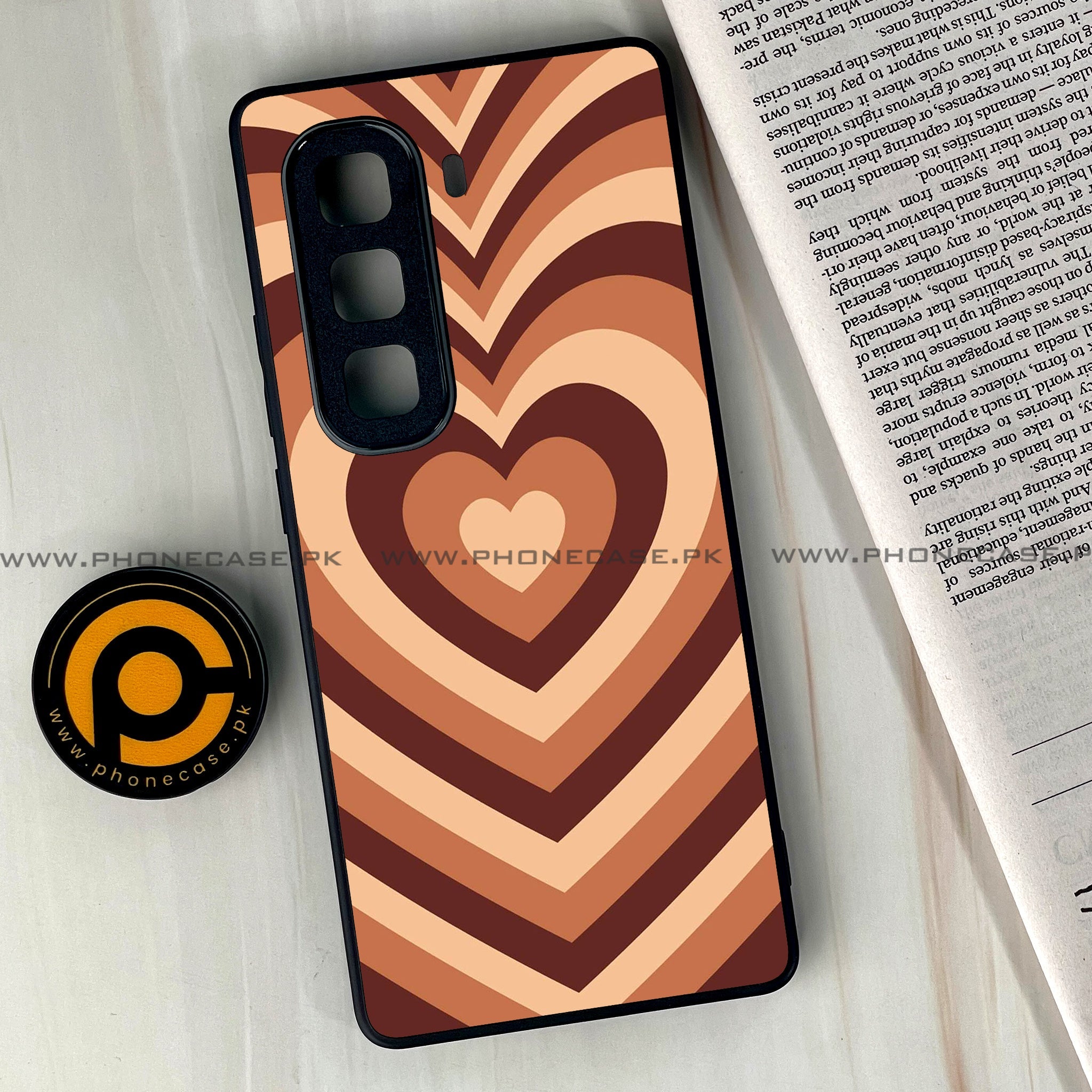 Infinix Hot 60i - Heart Beat Series - Premium Metal Printed soft Bumper shock Proof Case