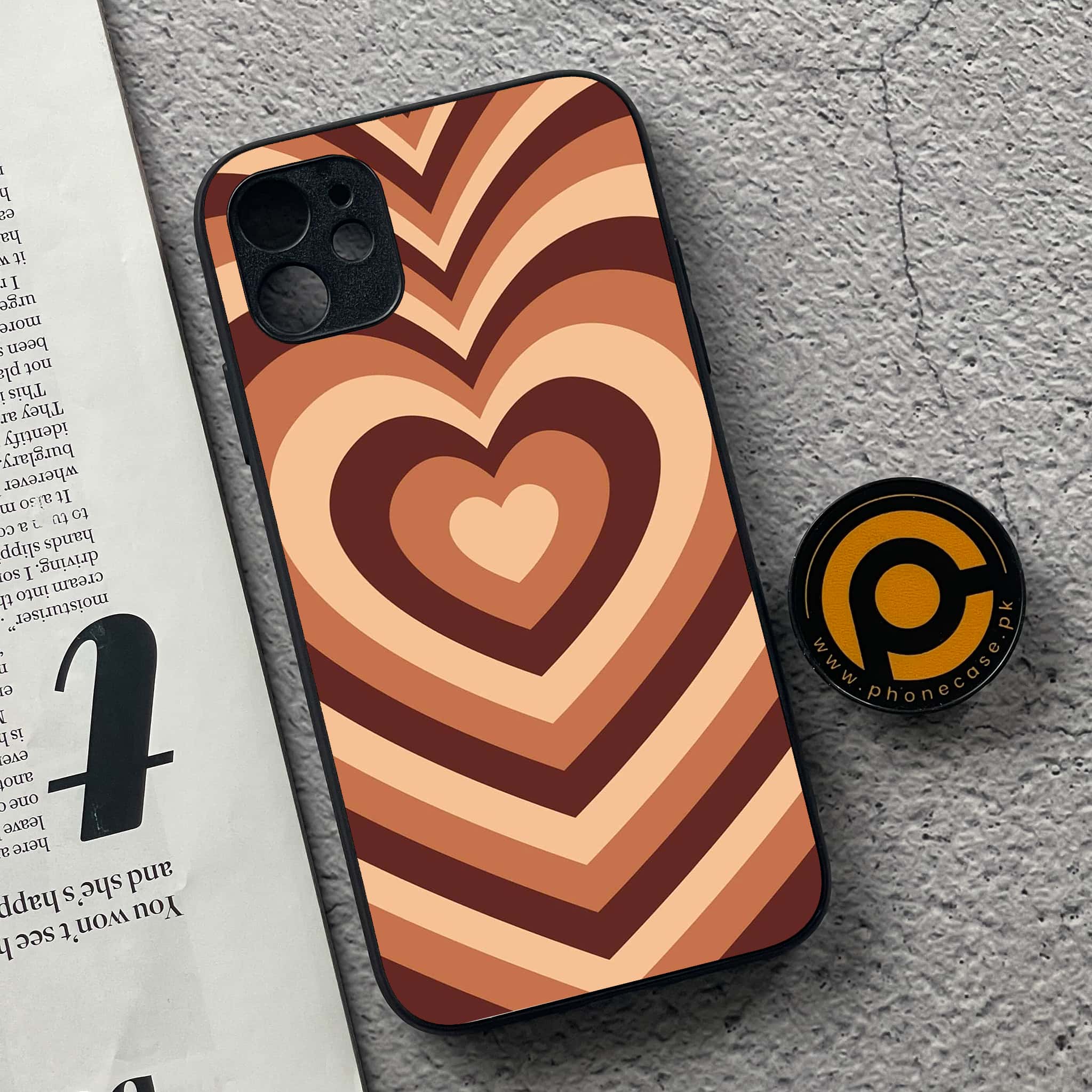 iPhone 11  Heart Beat Series  Premium Printed Glass soft Bumper shock Proof Case