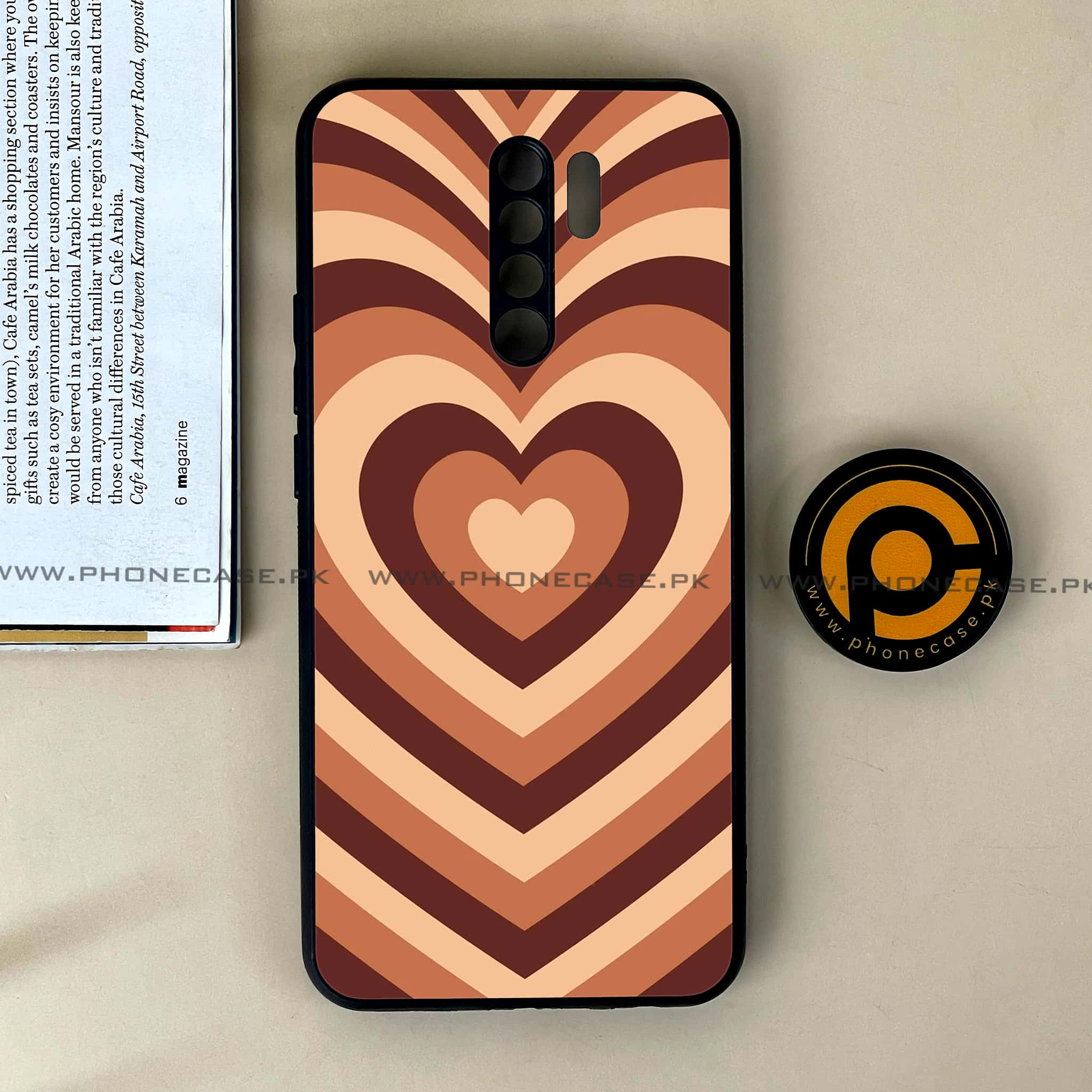 Xiaomi Redmi 9 - Heart Beat Series - Premium Printed Glass soft Bumper shock Proof Case