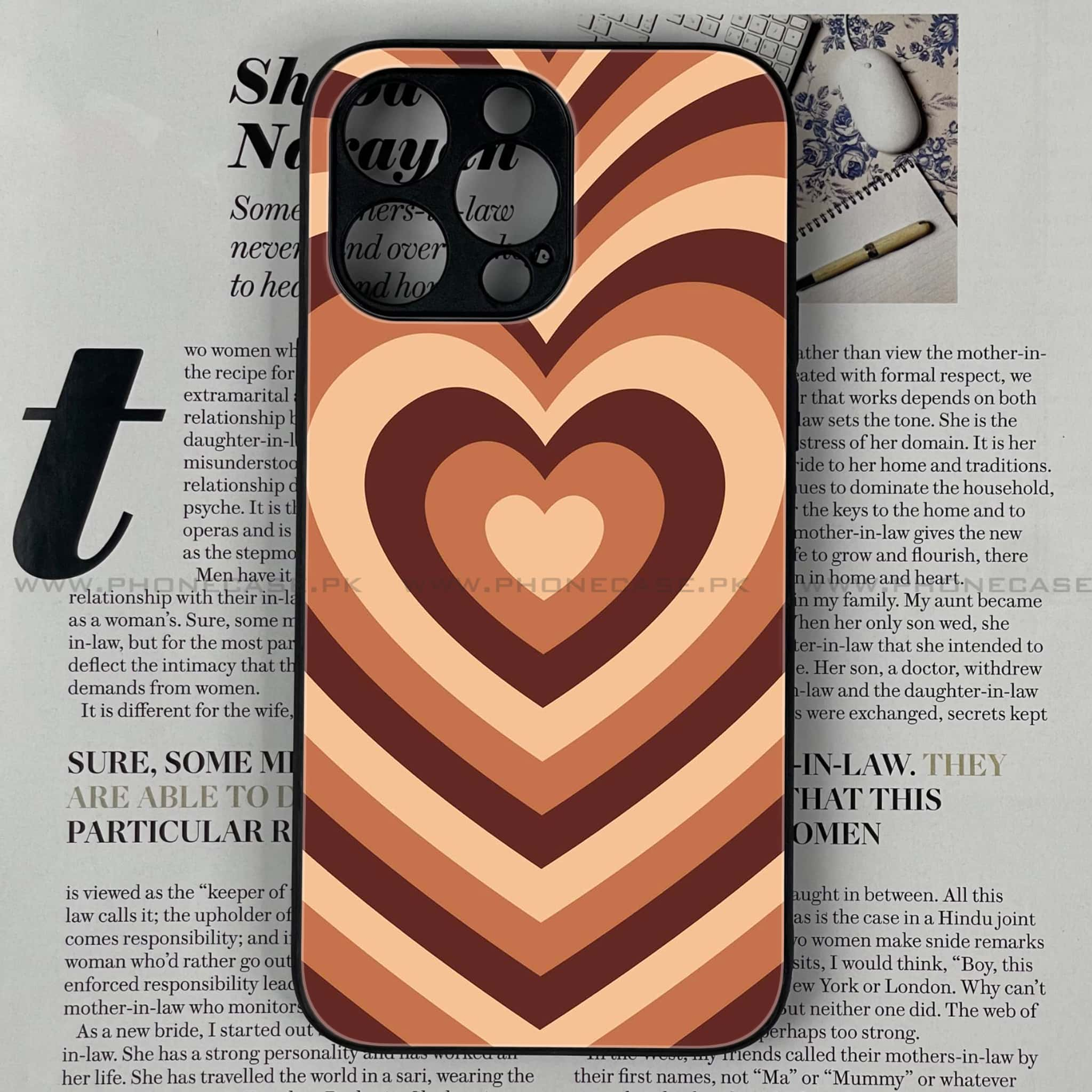 iPhone 14 Pro - Heart Beat Series - Premium Printed Glass soft Bumper shock Proof Case