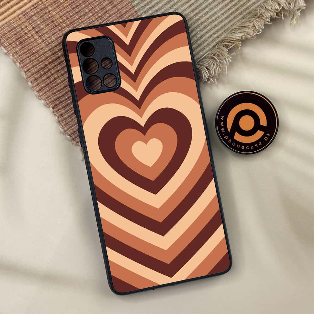Samsung Galaxy A71 - Heart Beat Series - Premium Metal Printed soft Bumper shock Proof Case