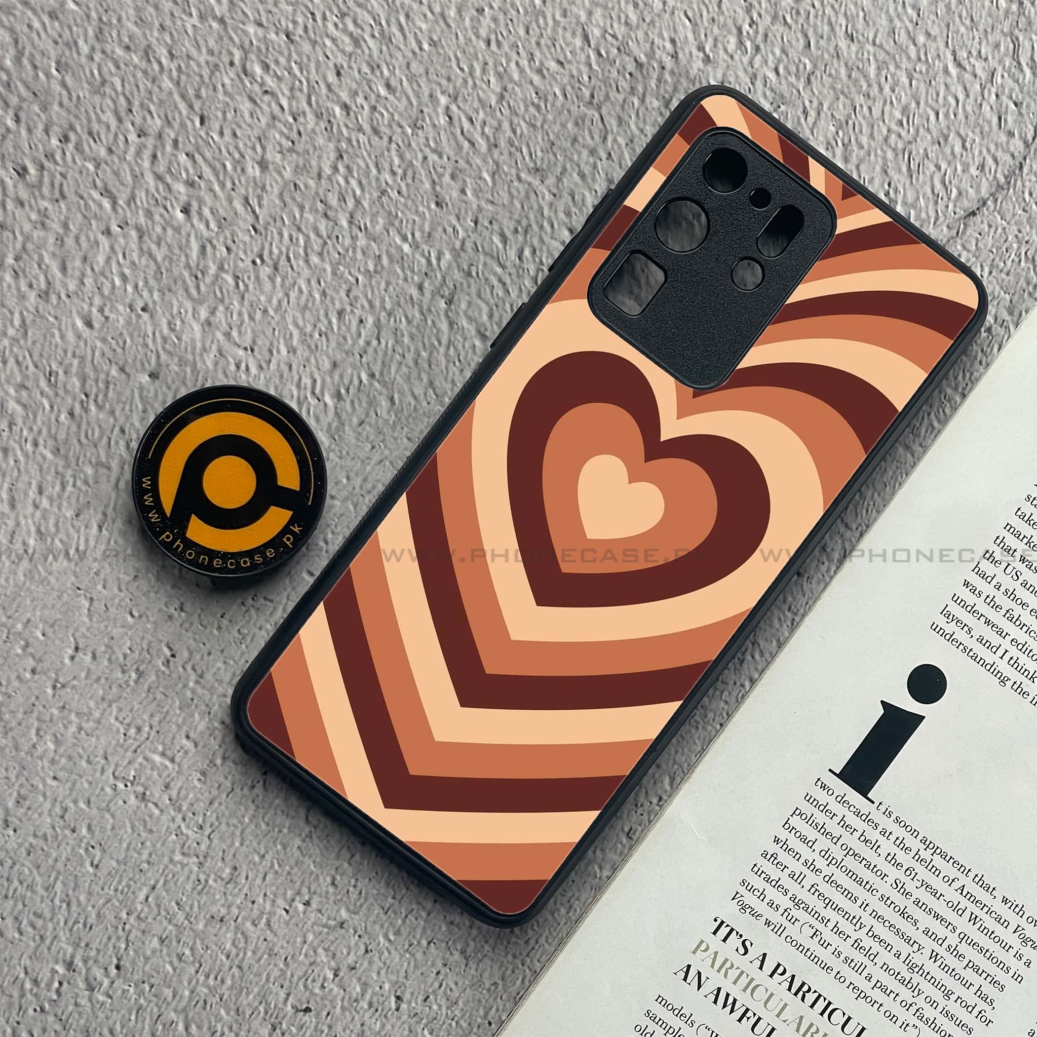 Samsung Galaxy S20 Ultra  Heart Beat Series - Premium Printed Glass soft Bumper shock Proof Case