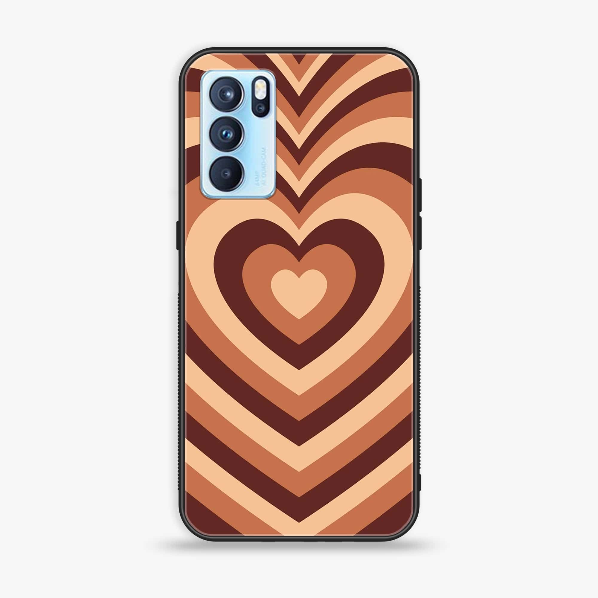 Oppo Reno 6 Pro Heart Beat Series Premium Printed Glass soft Bumper shock Proof Case