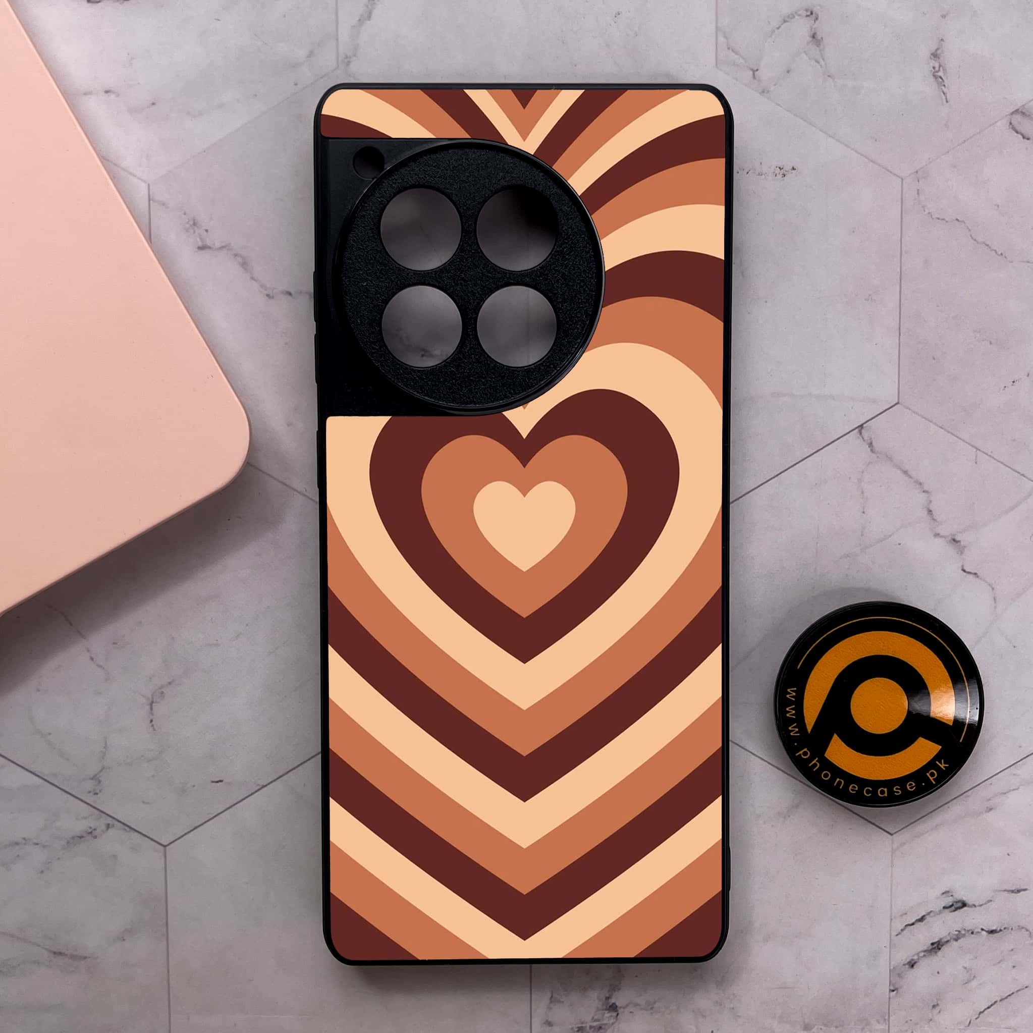 OnePlus 12R - Heart Beat Series - Premium Metal Printed soft Bumper shock Proof Case