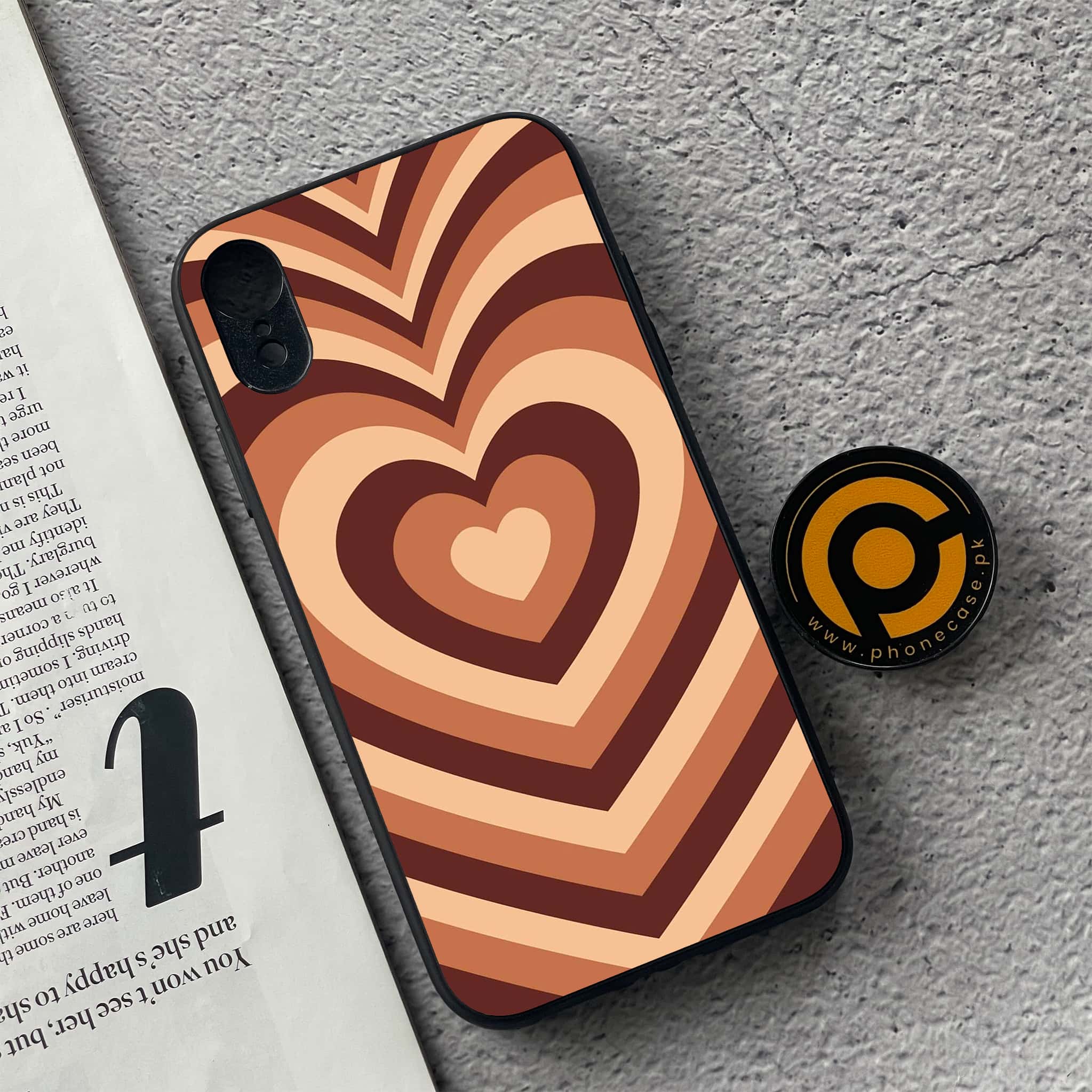 iPhone XR -Heart Beat Series - Premium Printed Glass soft Bumper shock Proof Case