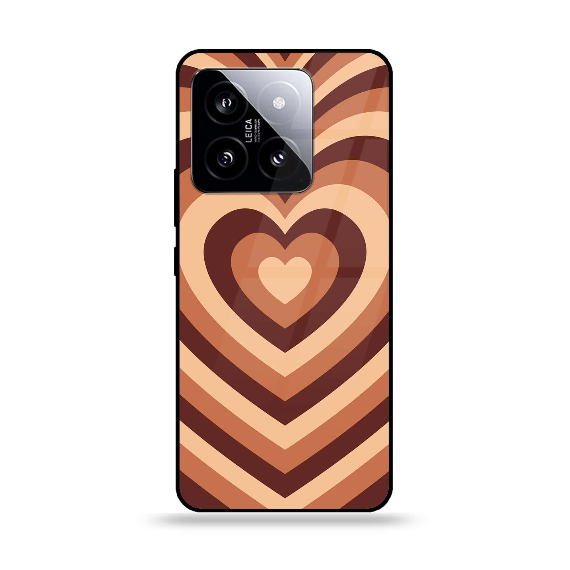Xiaomi 14 - Heart Beat Series - Premium Printed Glass soft Bumper shock Proof Case