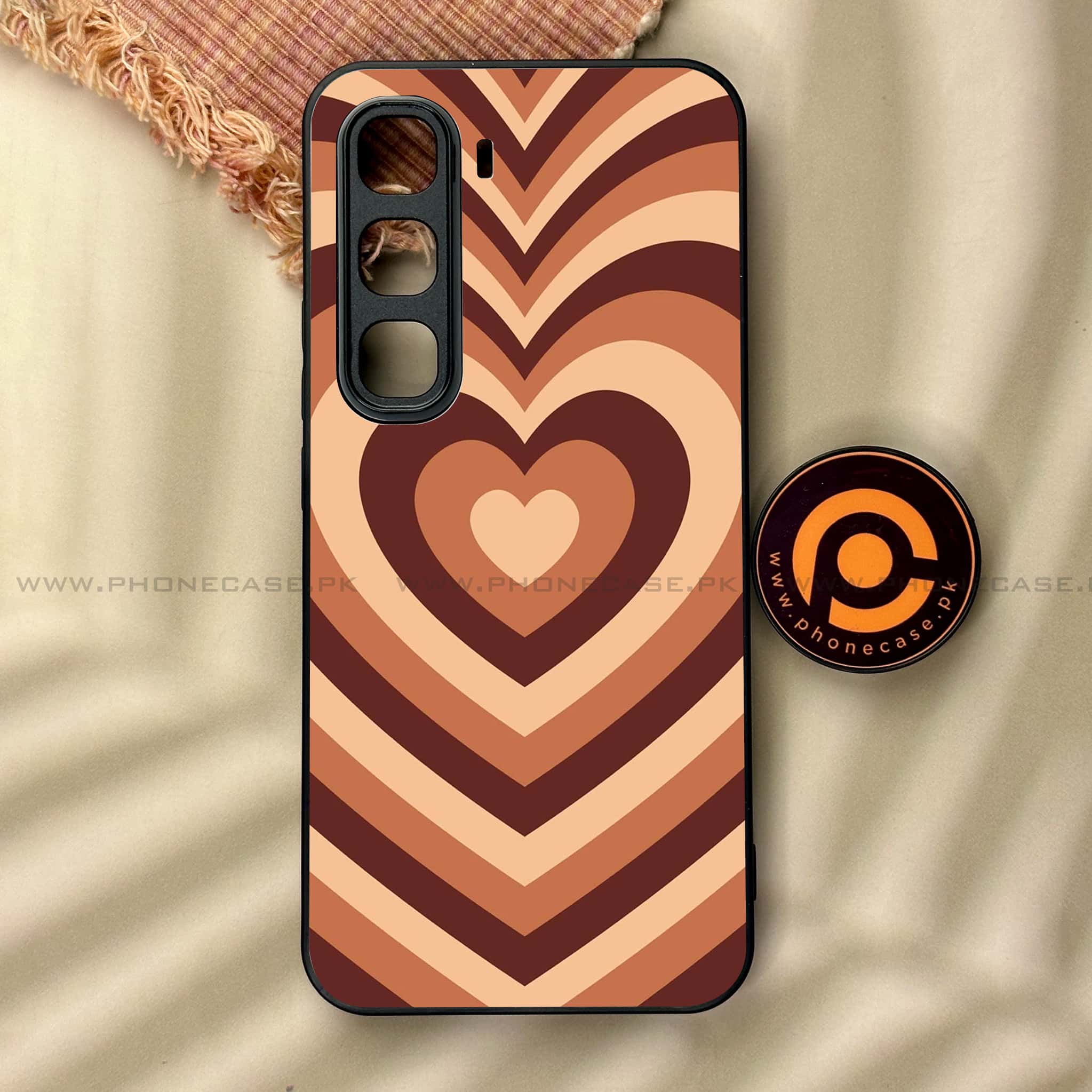 Infinix Hot 60 Pro - Heart Beat Series - Premium Metal Printed soft Bumper shock Proof Case