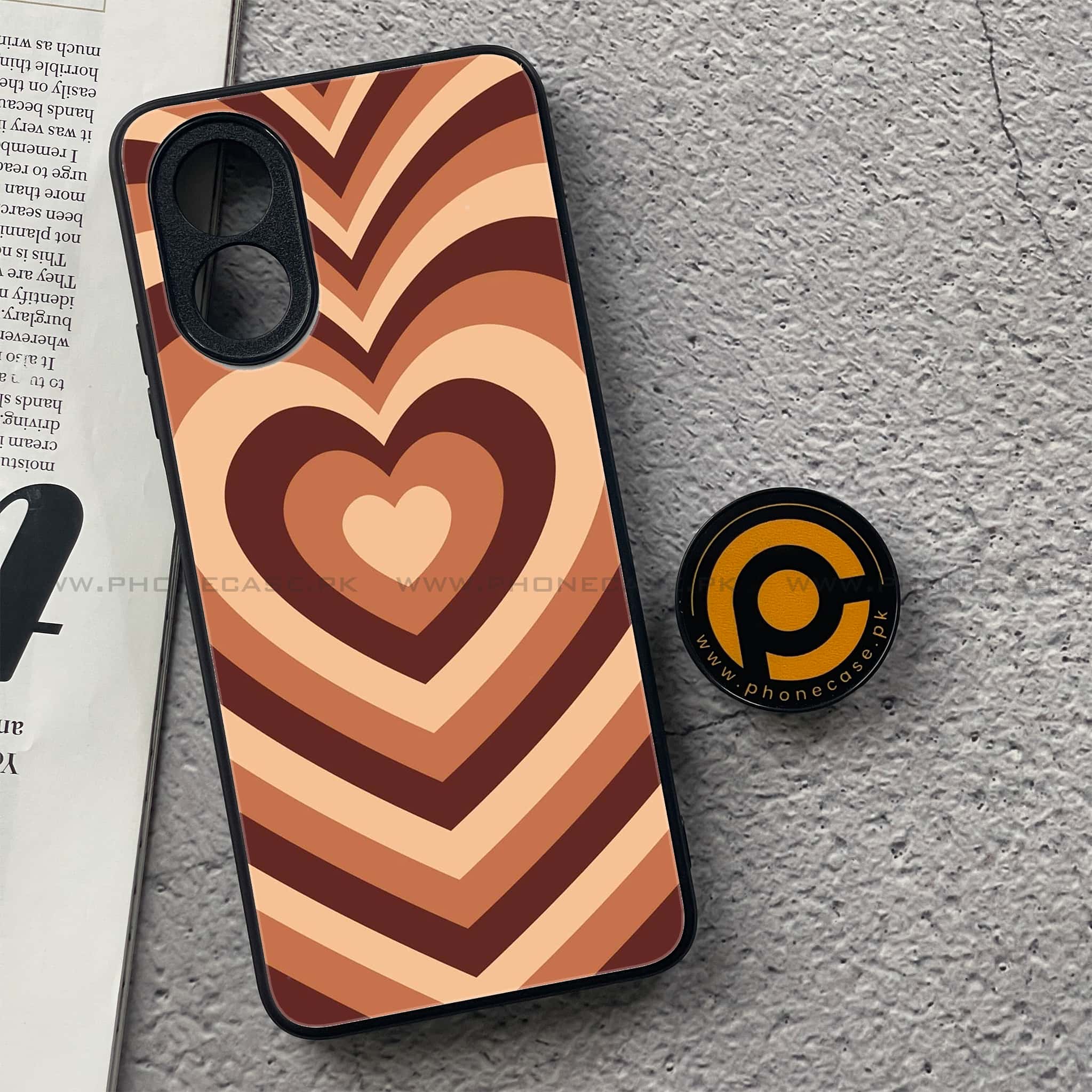 Oppo A18 4G - Heart Beat Series - Premium Printed Glass soft Bumper shock Proof Case