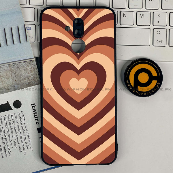 Huawei Mate 20 Lite - Heart Beat Design 2- Premium Printed Glass soft Bumper shock Proof Case CS-11337