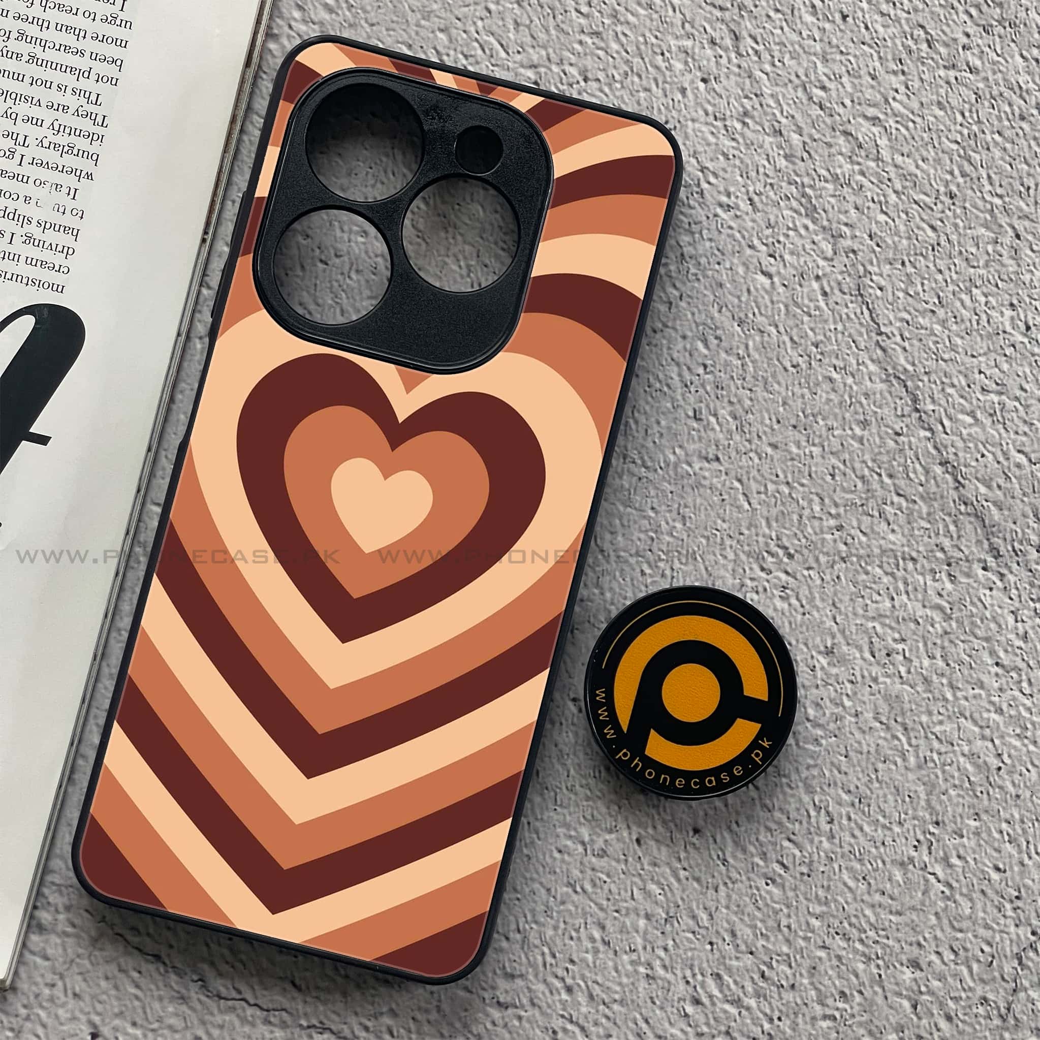 Infinix Smart 8 Pro - Heart Beat Series - Premium Metal Printed soft Bumper shock Proof Case