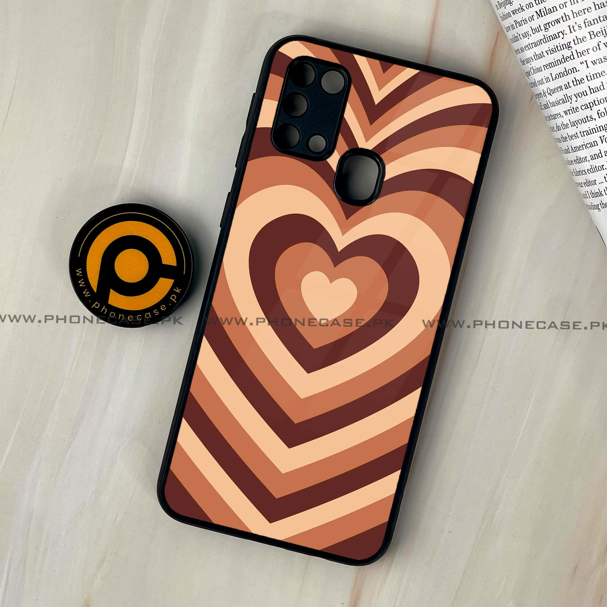 Galaxy M31 - Heart Beat Series - Premium Printed Glass soft Bumper shock Proof Case