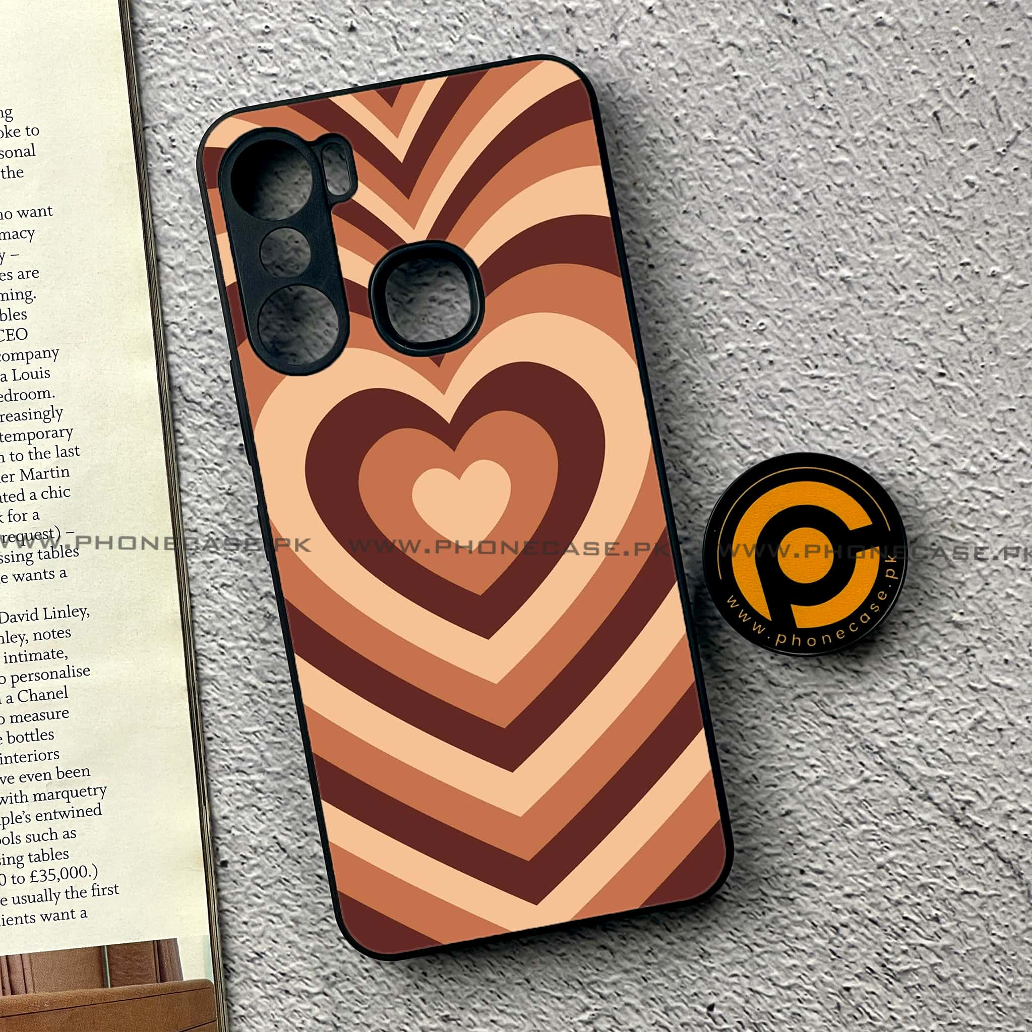 Infinix Hot 12 Pro - Heart Beat Series - Premium Printed Glass soft Bumper shock Proof Case