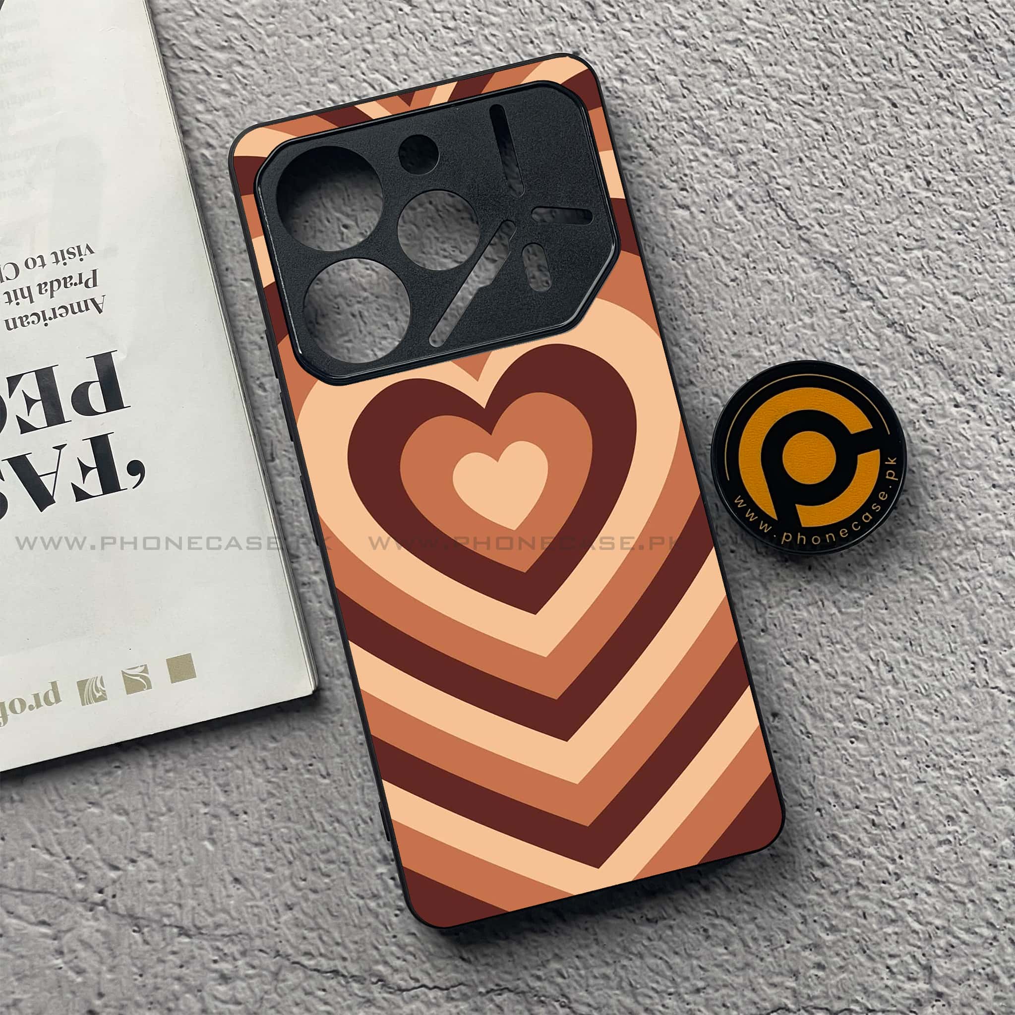 Tecno Pova 6 Pro - Heart Beat Series - Premium Printed Glass soft Bumper shock Proof Case