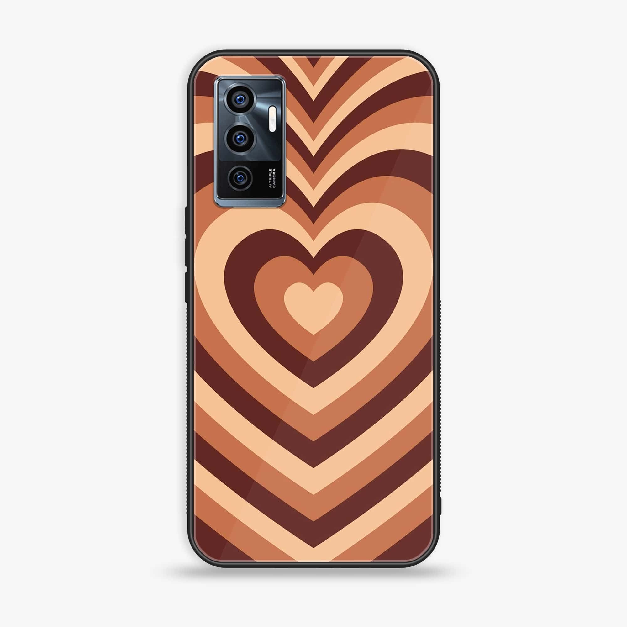 Vivo V23e - Heart Beat Series - Premium Printed Glass soft Bumper shock Proof Case