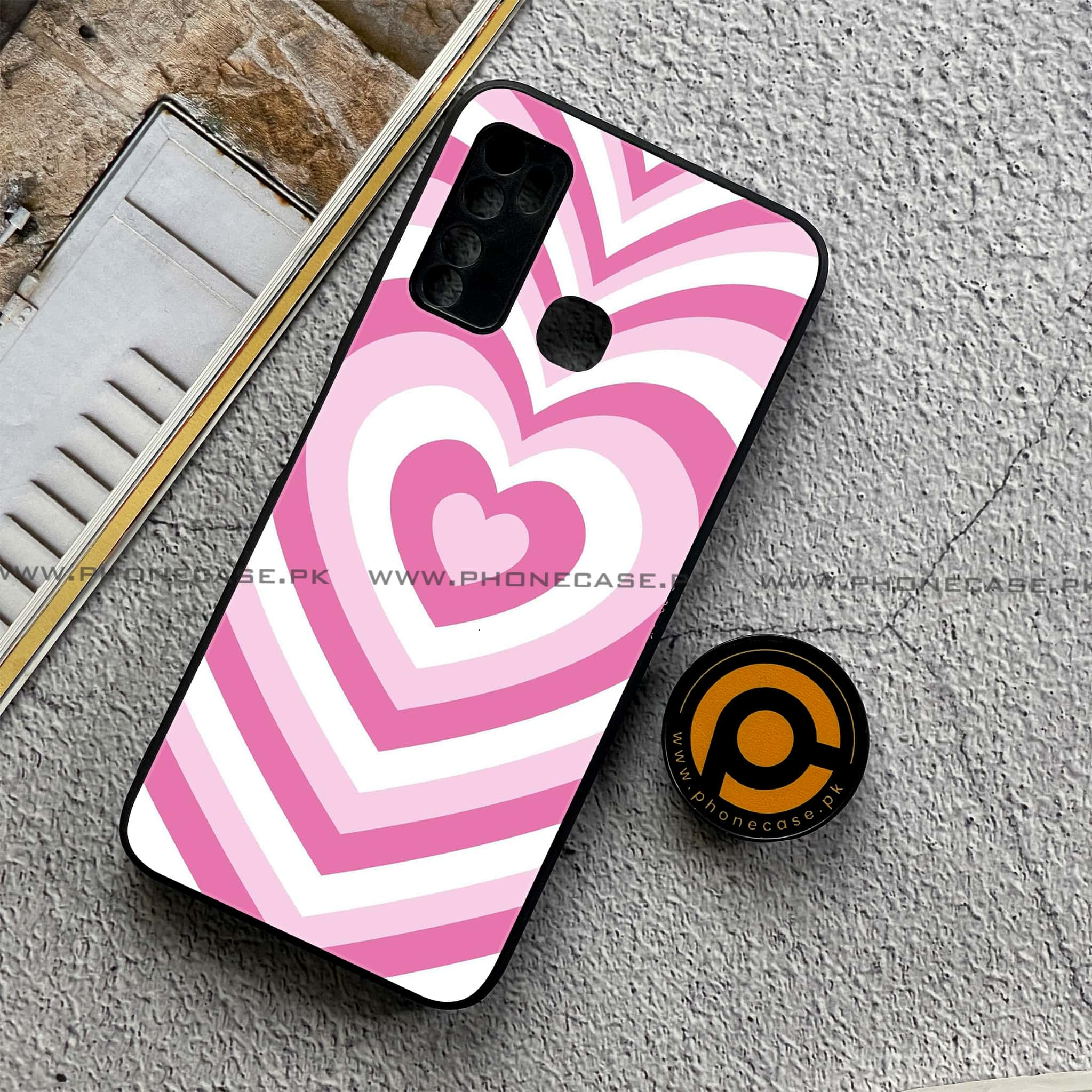 Infinix Note 7 Lite - Heart Beat Series - Premium Printed Metal soft Bumper shock Proof Case