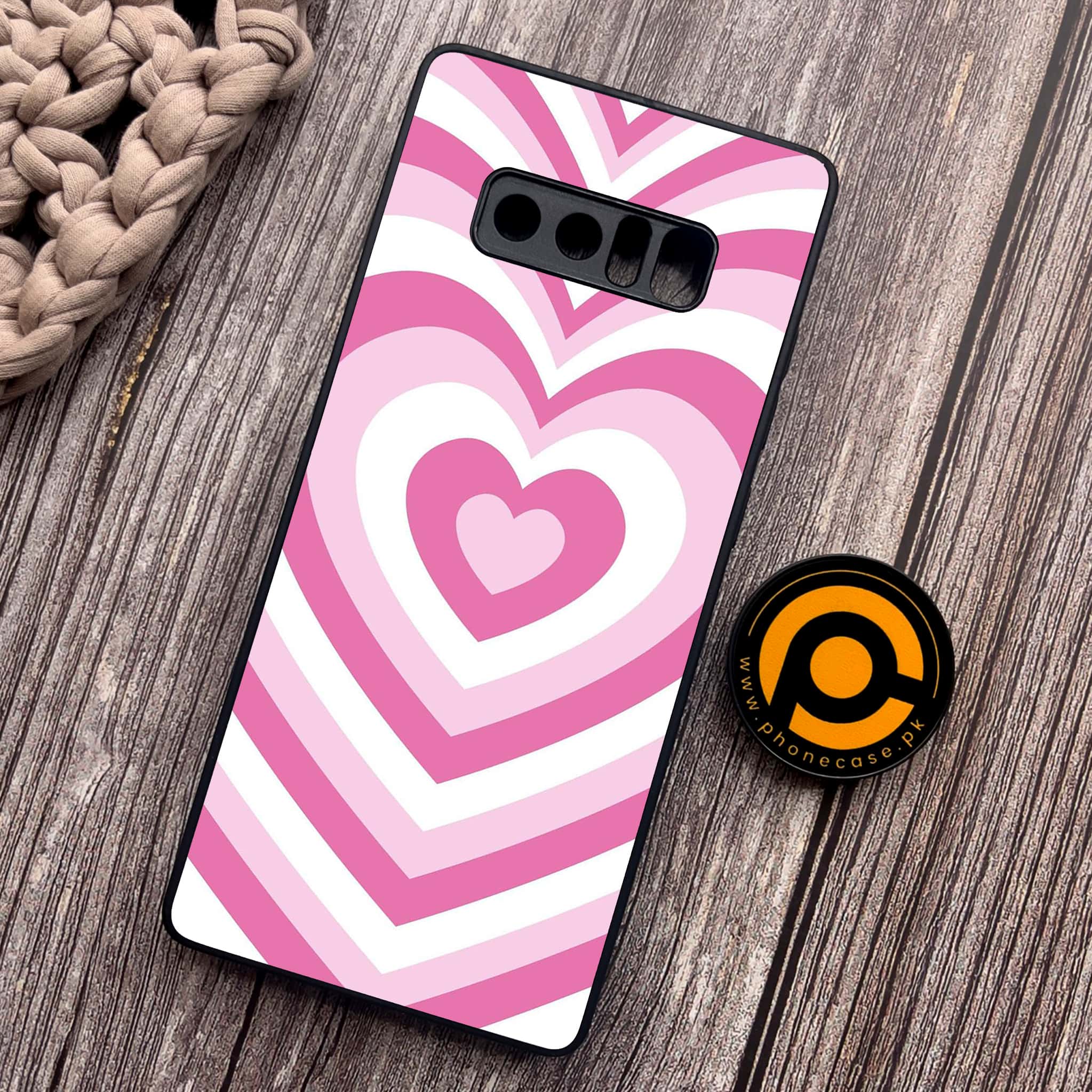 Samsung Galaxy Note 8 - Heart Beat Series - Premium Metal Printed soft Bumper shock Proof Case