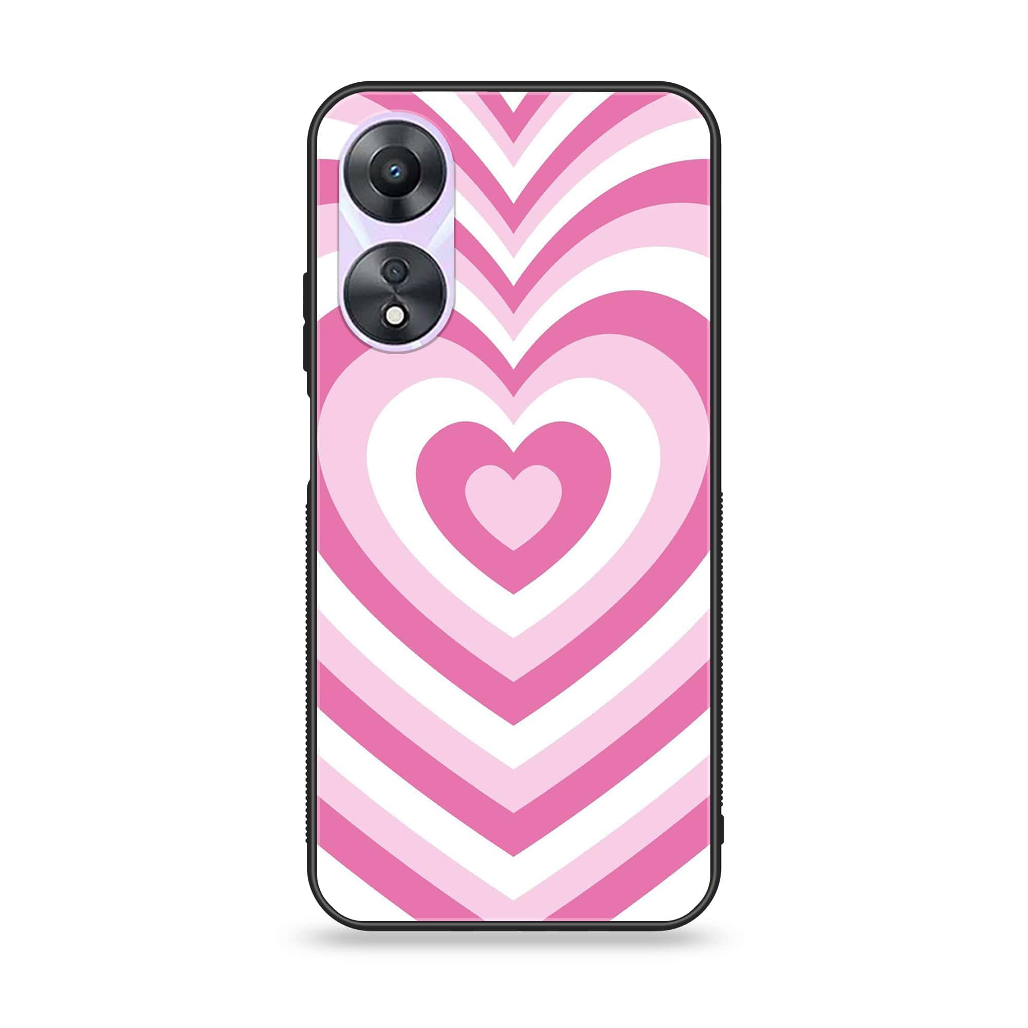 Oppo A78 4G - Heart Beat Series - Premium Printed Glass soft Bumper shock Proof Case