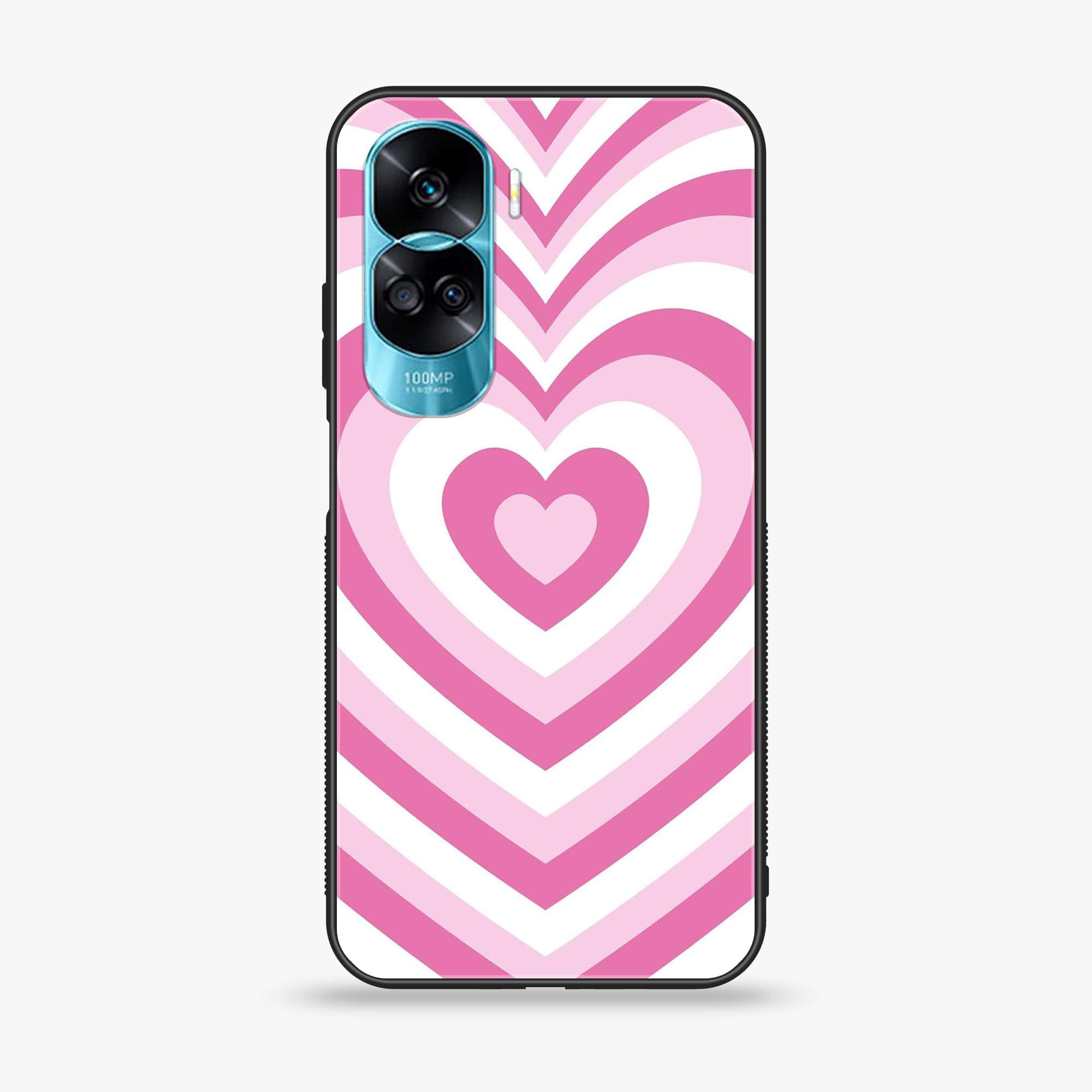 Honor 90 Lite - Heart Beat Series - Premium Printed Glass soft Bumper shock Proof Case