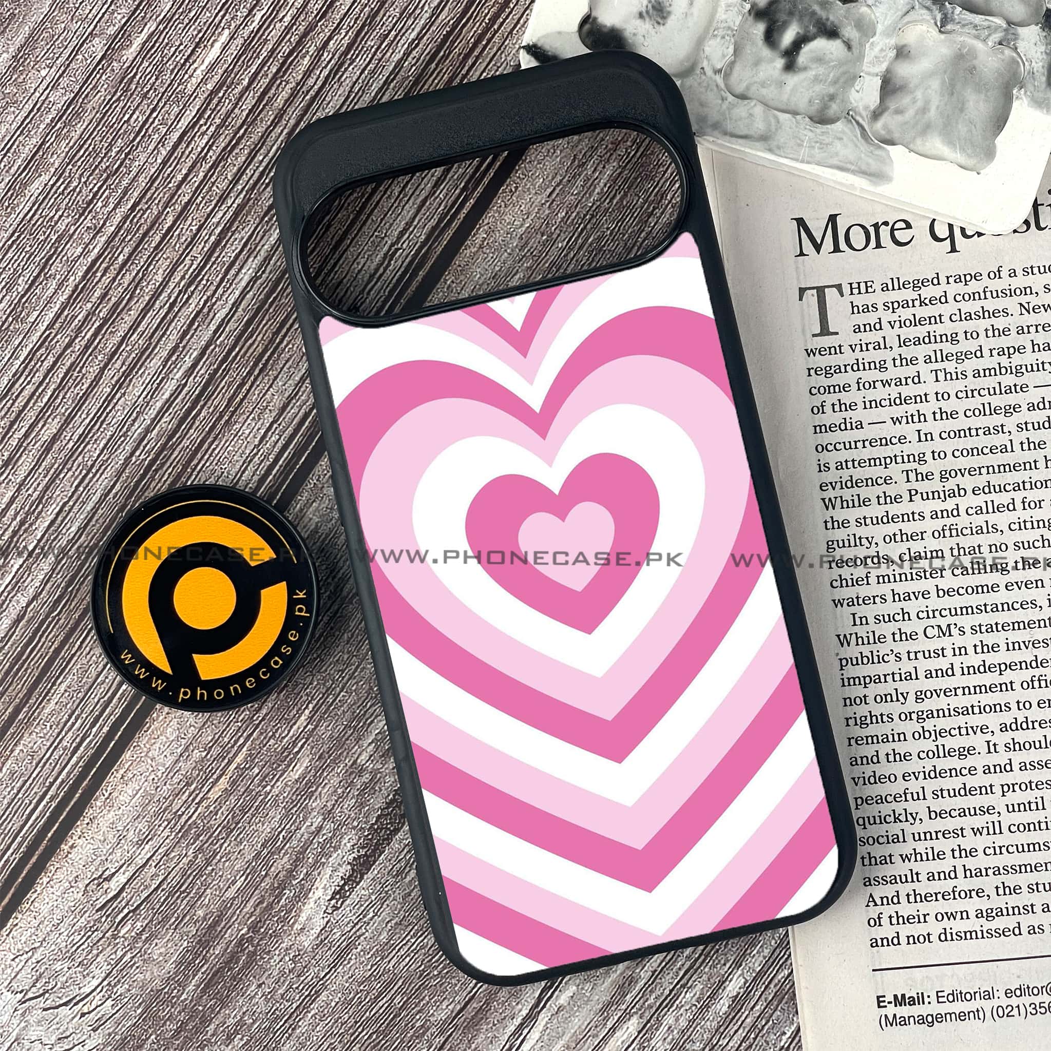 Google Pixel 9 - Heart Beat Series - Premium Metal Printed soft Bumper Shock Proof Case