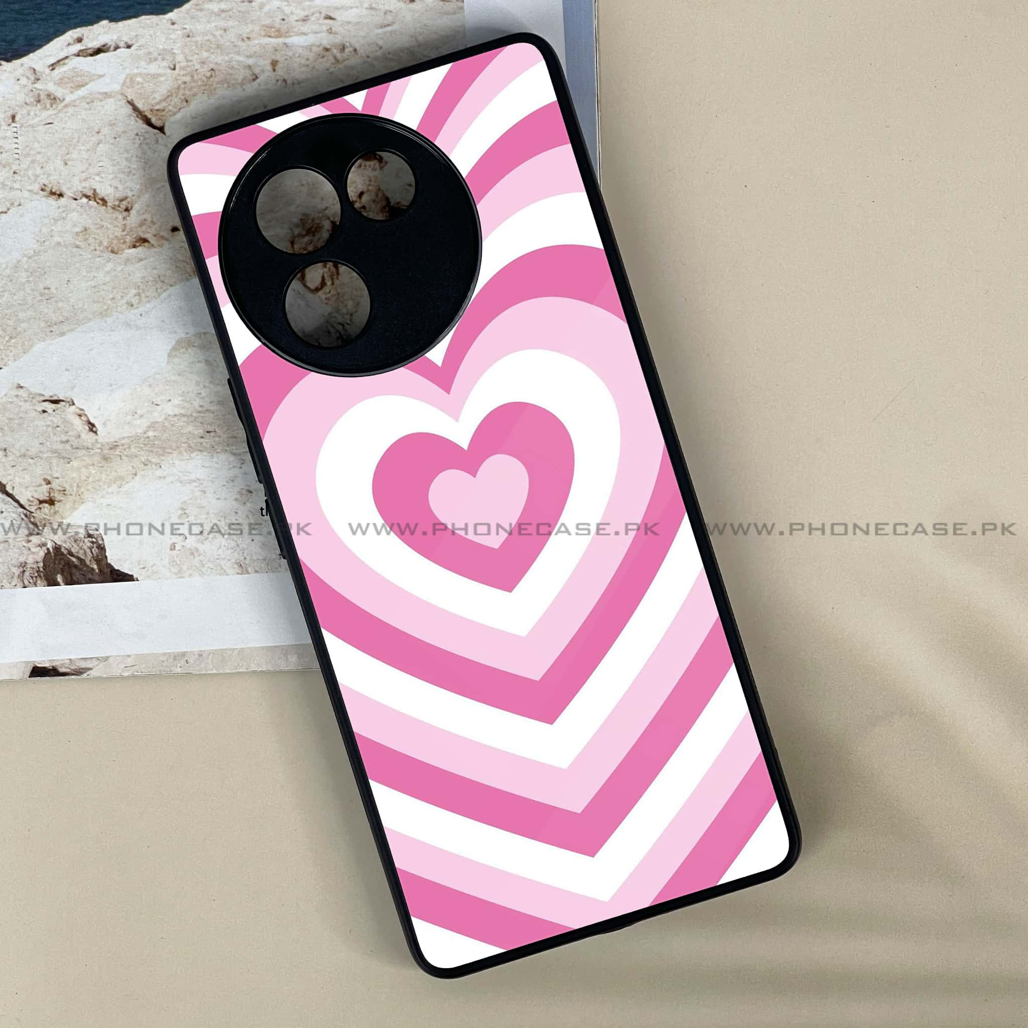 Vivo V30E - Heart Beat Series - Premium Printed Metal soft Bumper shock Proof Case