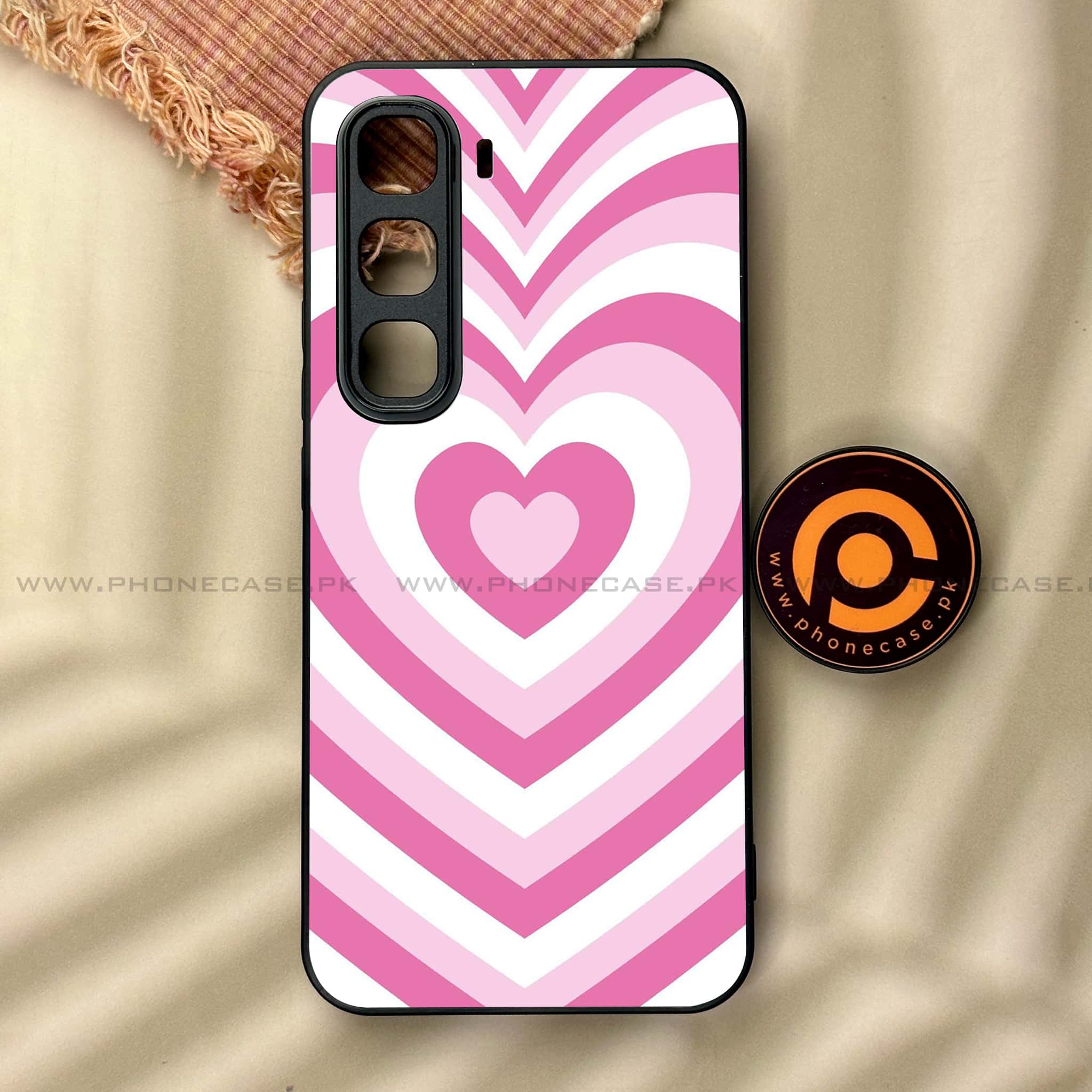 Infinix Hot 60 Pro - Heart Beat Series - Premium Metal Printed soft Bumper shock Proof Case