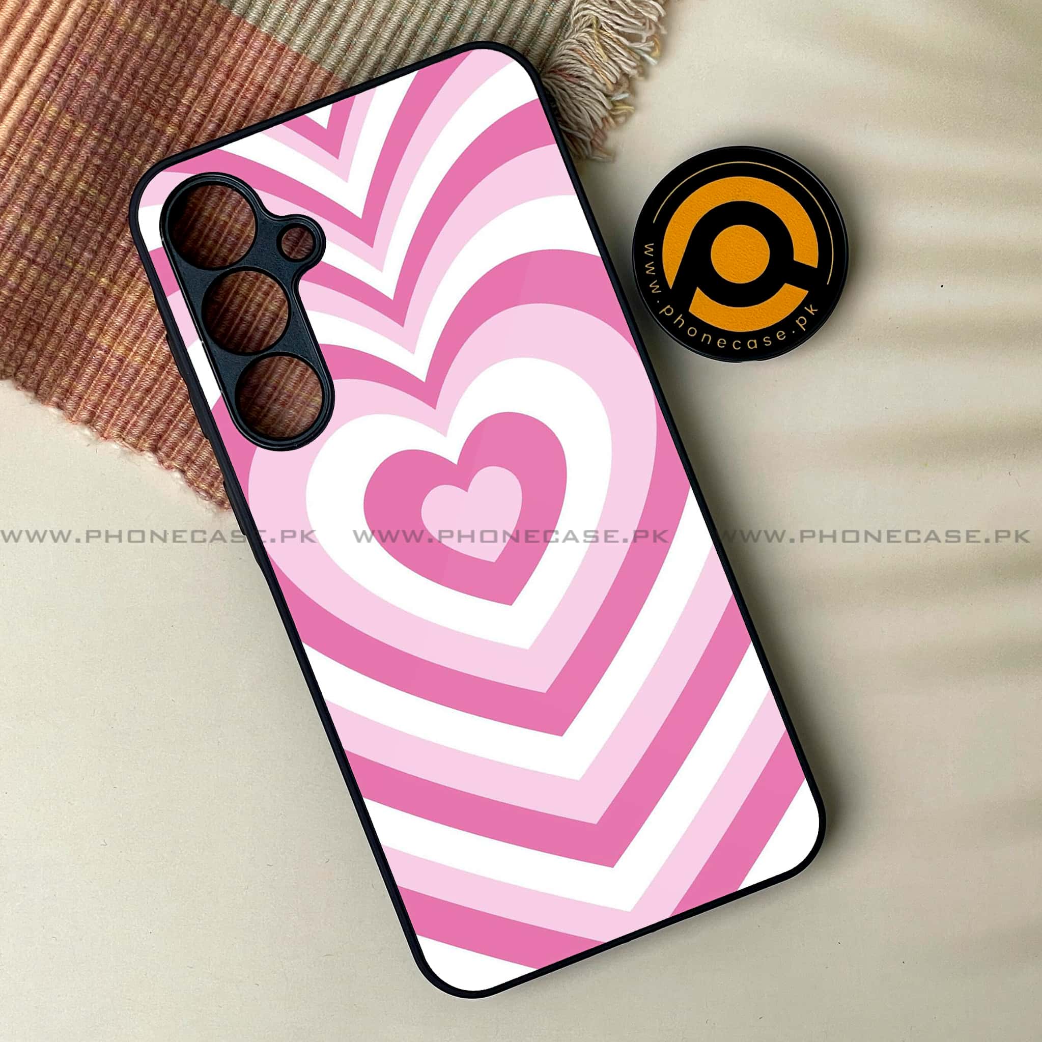 Samsung Galaxy A25 - Heart Beat Series - Premium Printed Glass soft Bumper shock Proof Case