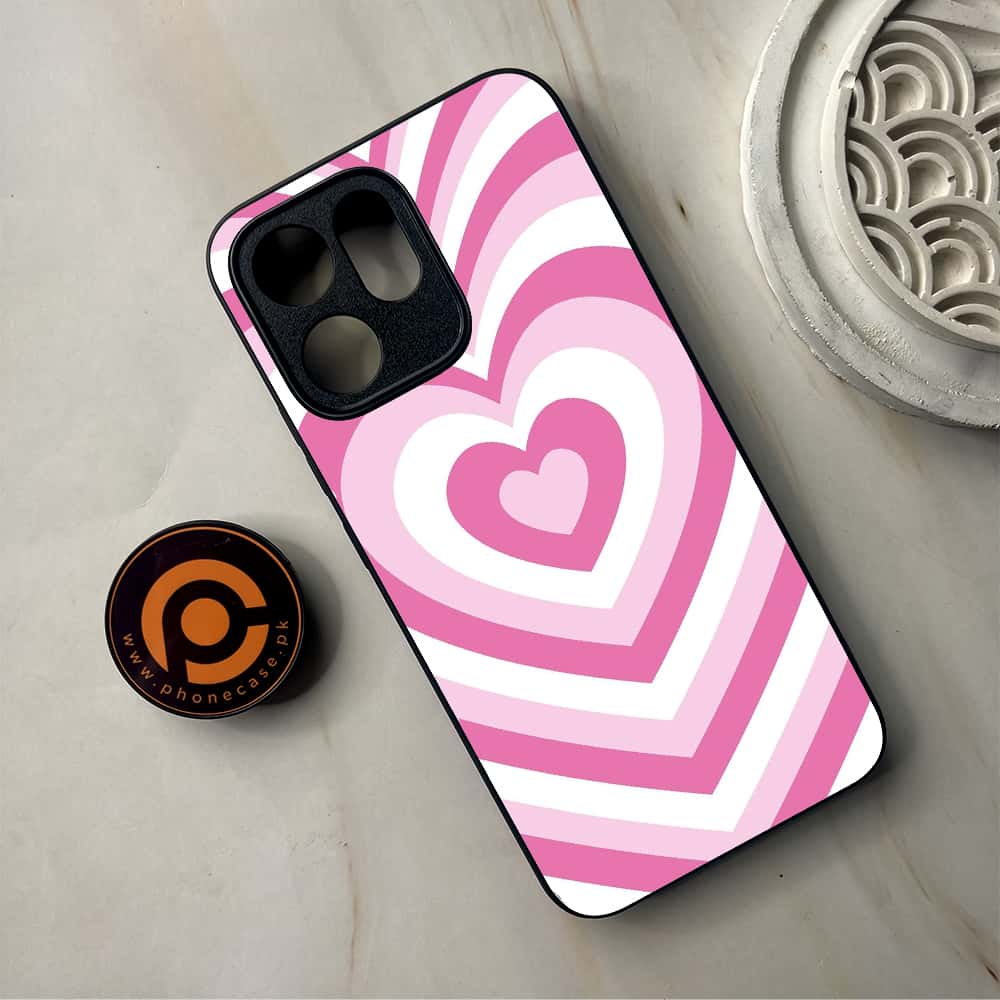 Oppo Reno 14F - Heart Beat Series - Premium Metal Printed Soft Bumper Shockproof Case